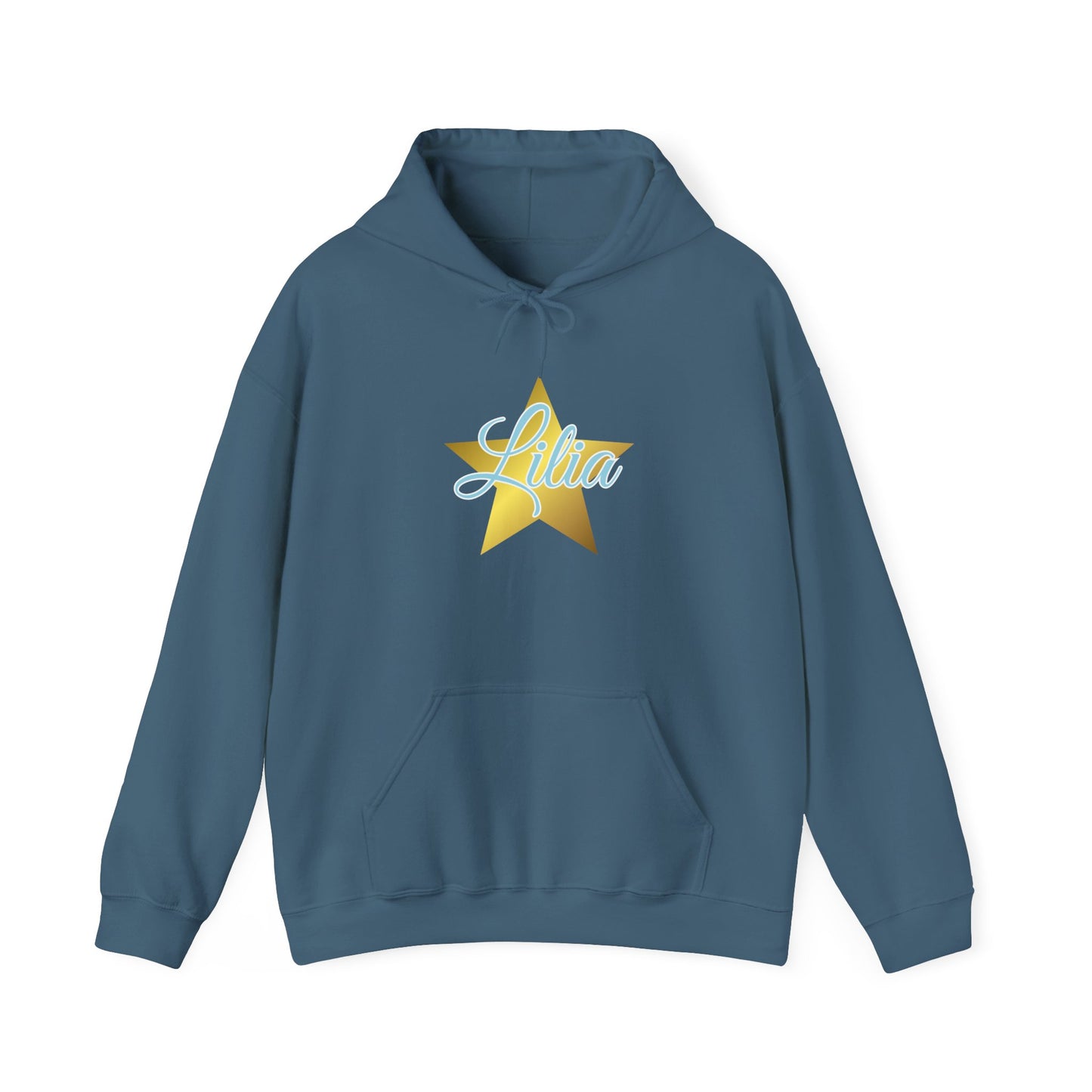 Golden Star Personalized Hoodie, Unisex Pullover Sweatshirt, Custom Gift for Her, Cozy Wardrobe Essential, Birthday Gift