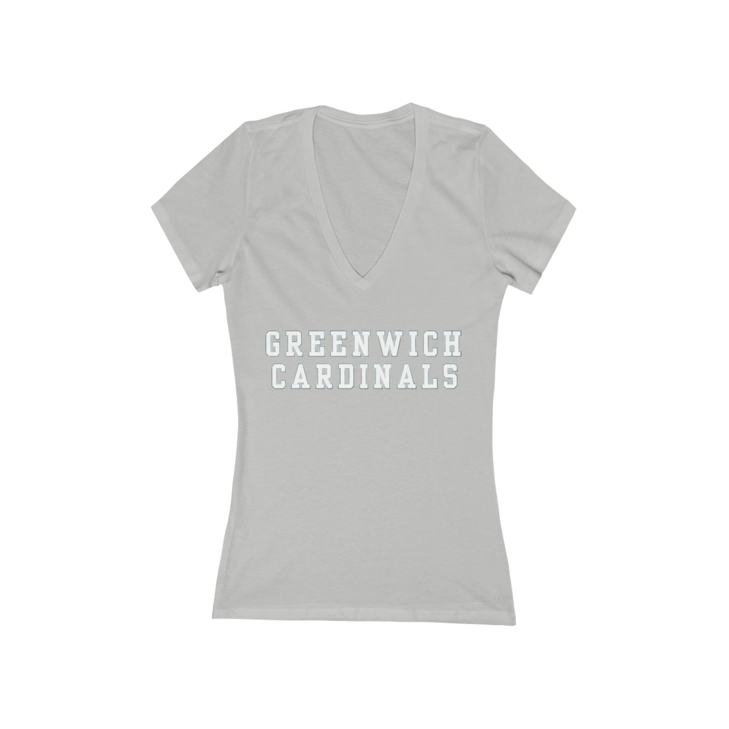 GHS Cardinals Women's Jersey Short Sleeve Deep V-Neck Tee