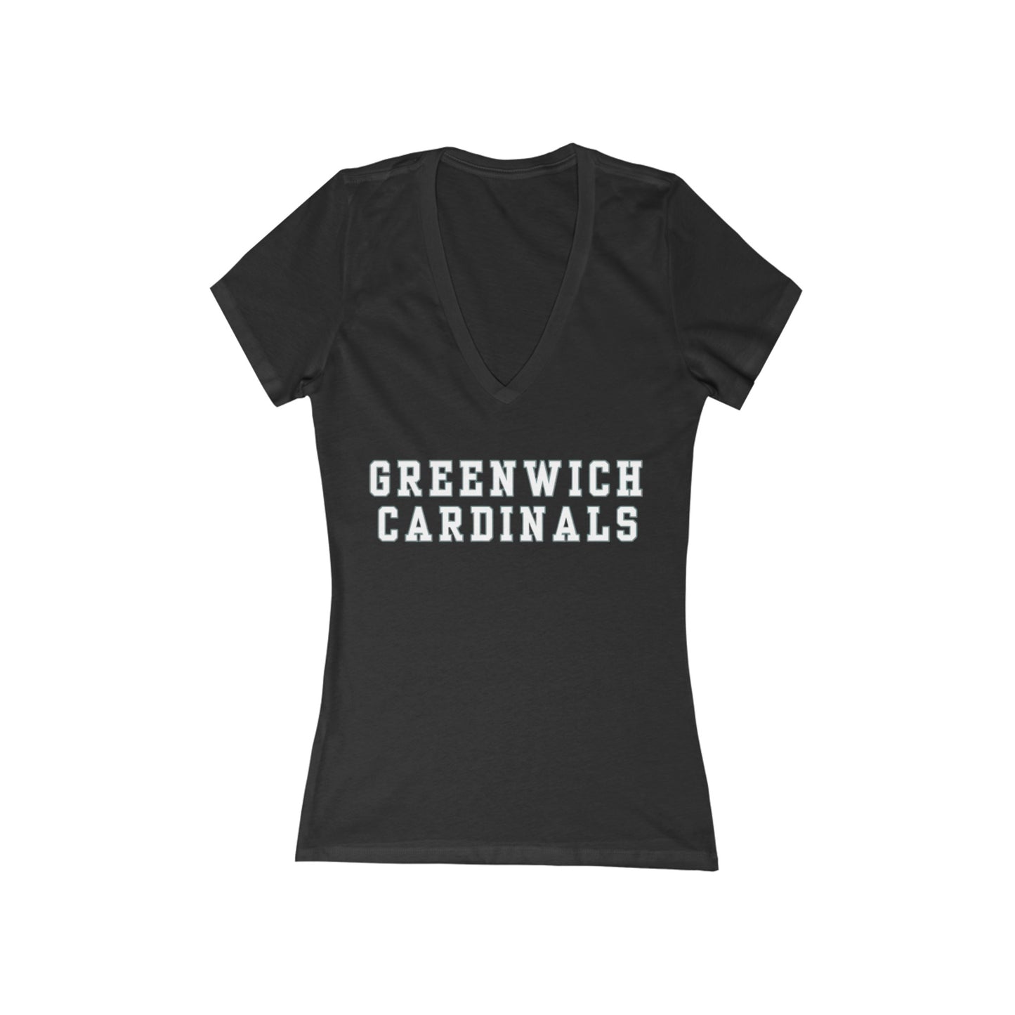 GHS Cardinals Women's Jersey Short Sleeve Deep V-Neck Tee
