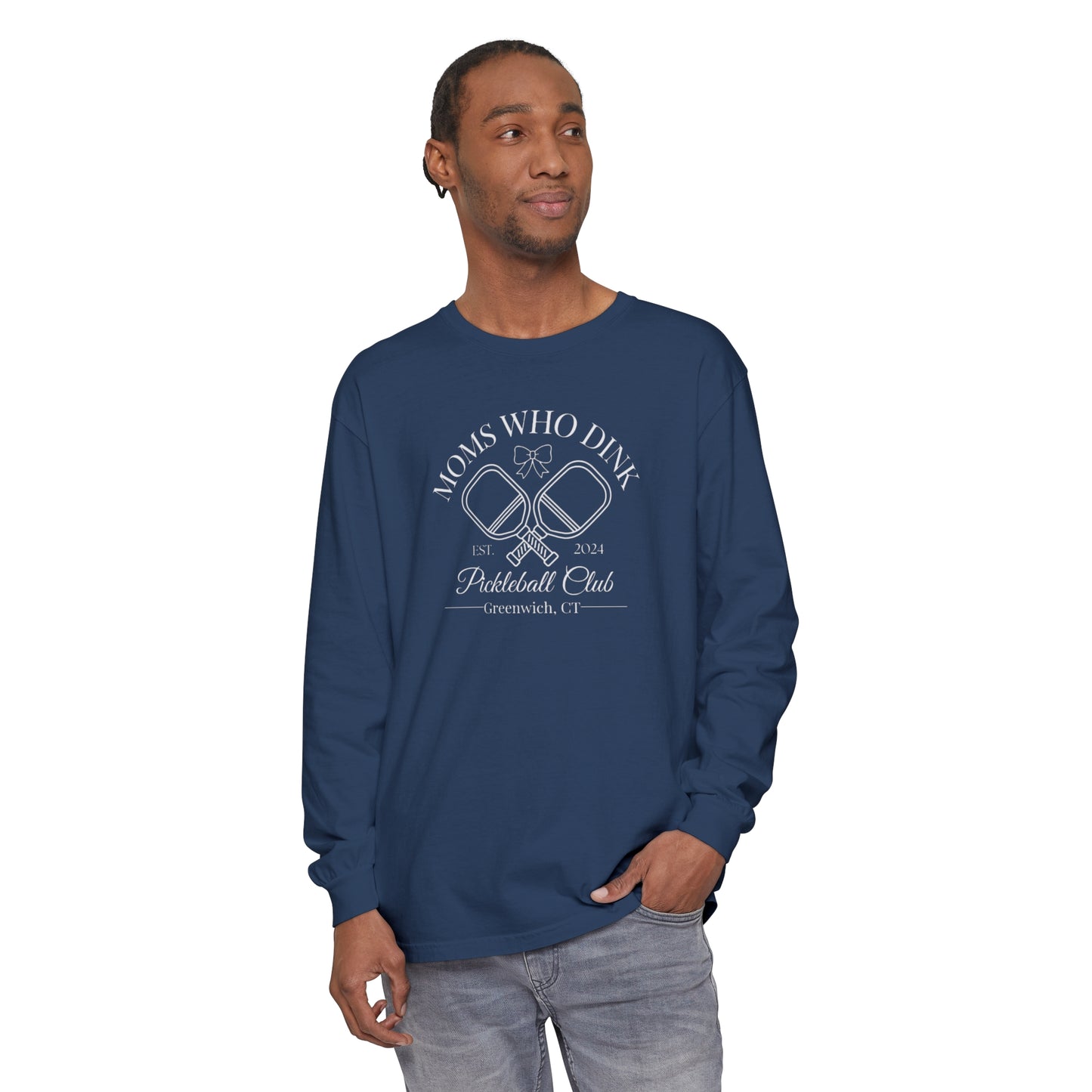 Pickleball Unisex Garment-dyed Long Sleeve T-Shirt