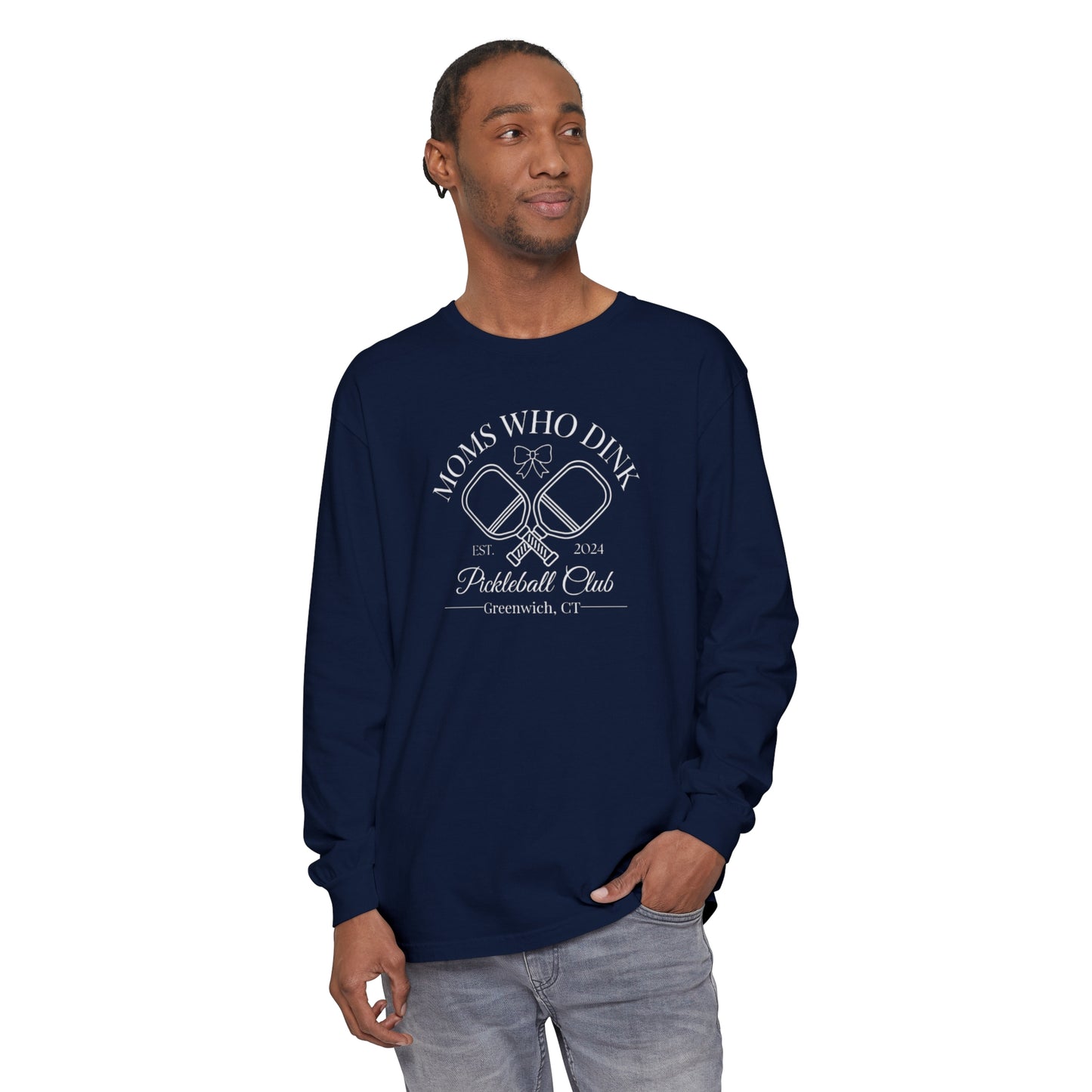 Pickleball Unisex Garment-dyed Long Sleeve T-Shirt