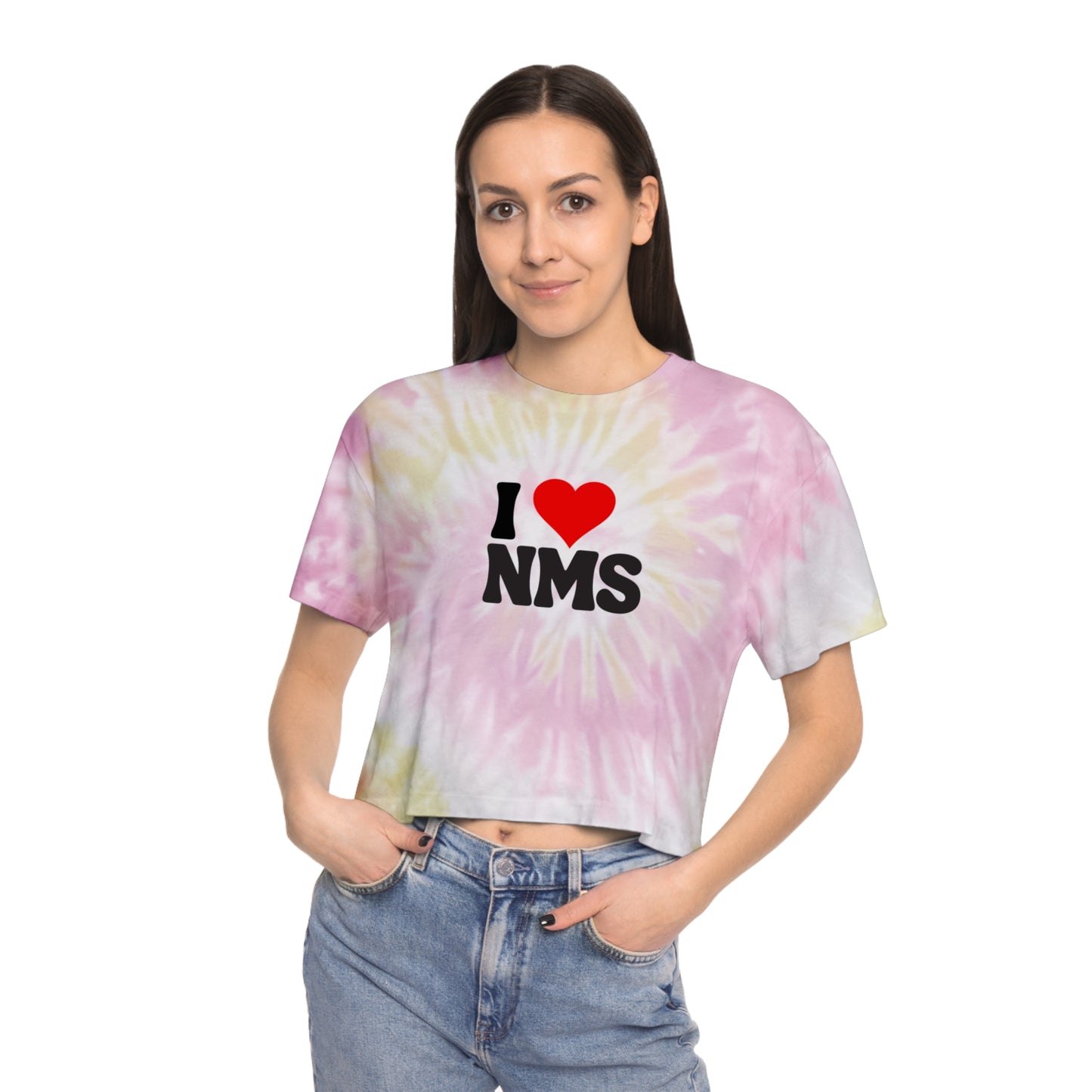 NMS I LOVE NMS Women's Tie-Dye Crop Tee