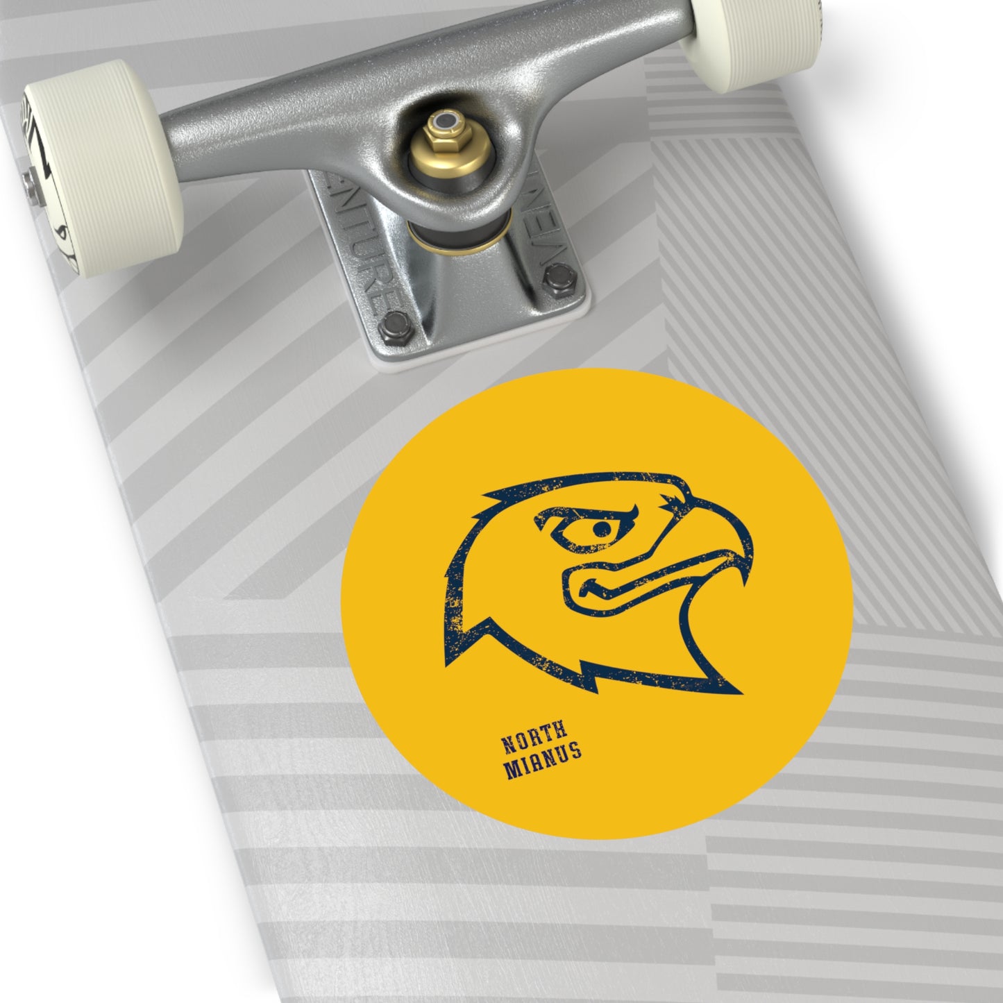 North Mianus Hawks Circle Sticker