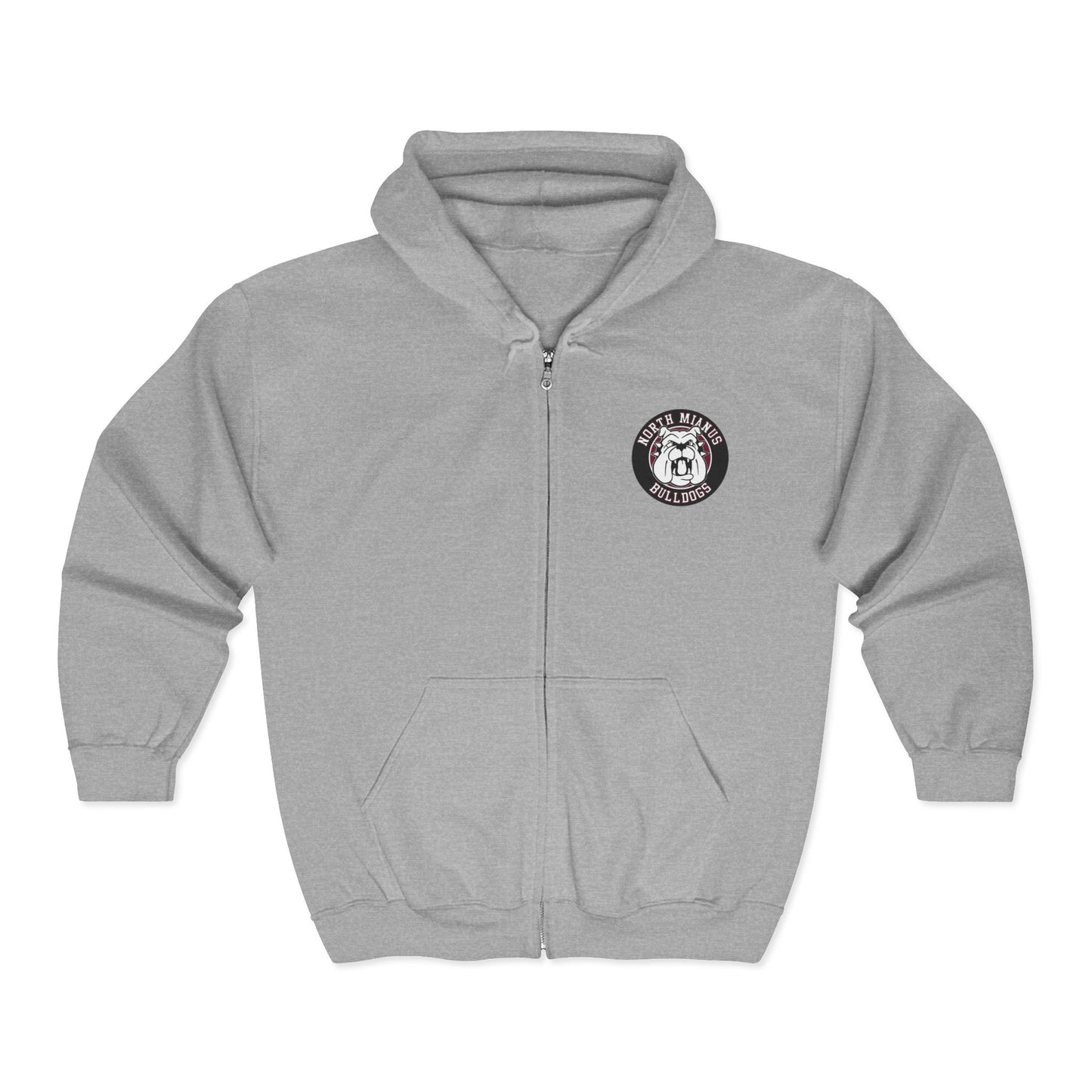 North Mianus Bulldogs Adult Unisex Heavy Blend™ Full Zip Hooded Sweatshirt