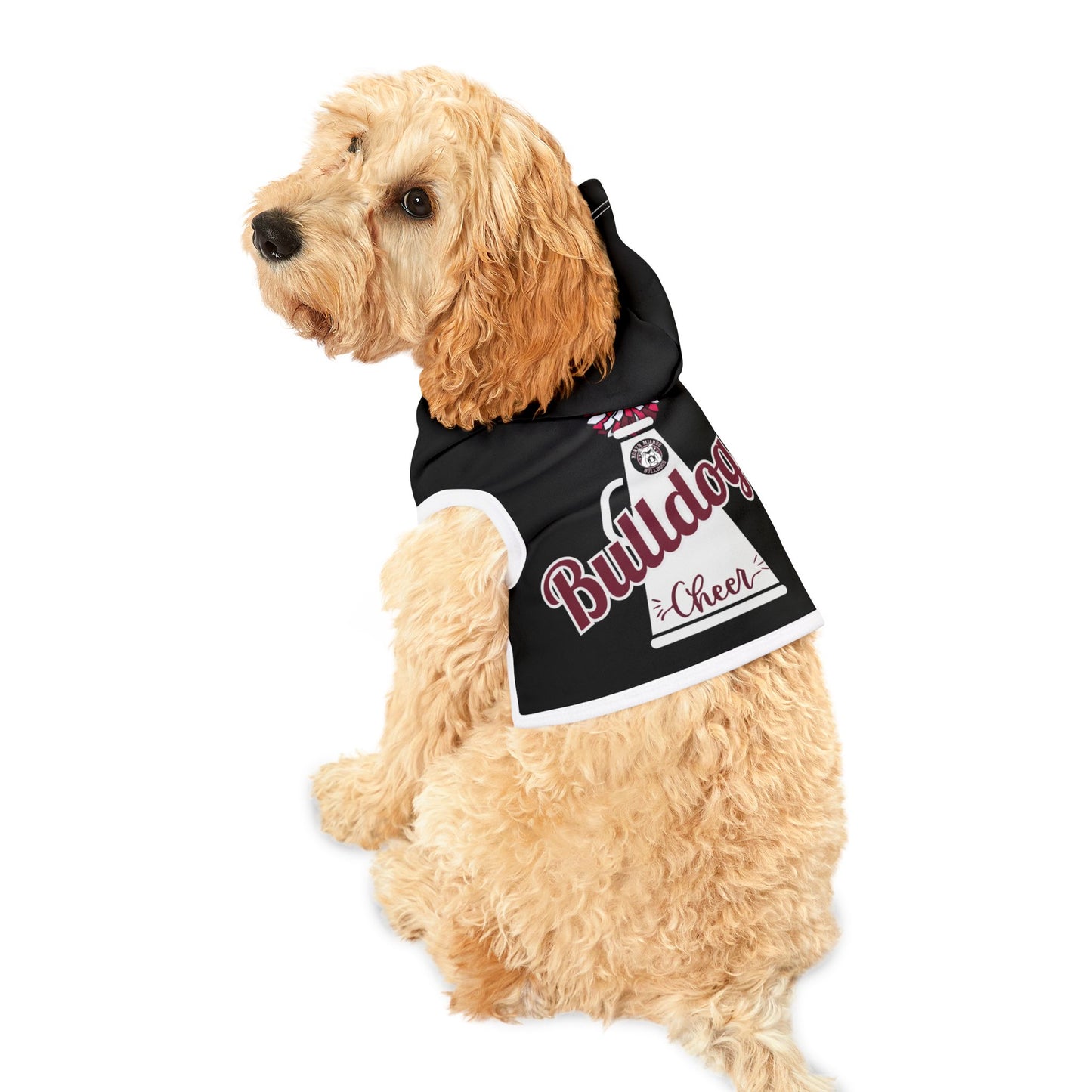 NMS Bulldogs Cheer Pet Hoodie, Customizable Pet Hoodie, Dog Hoodie, Cat Hoodie, Gift for Dog, Winter Dog Hoodie, Dog Sweatshirt