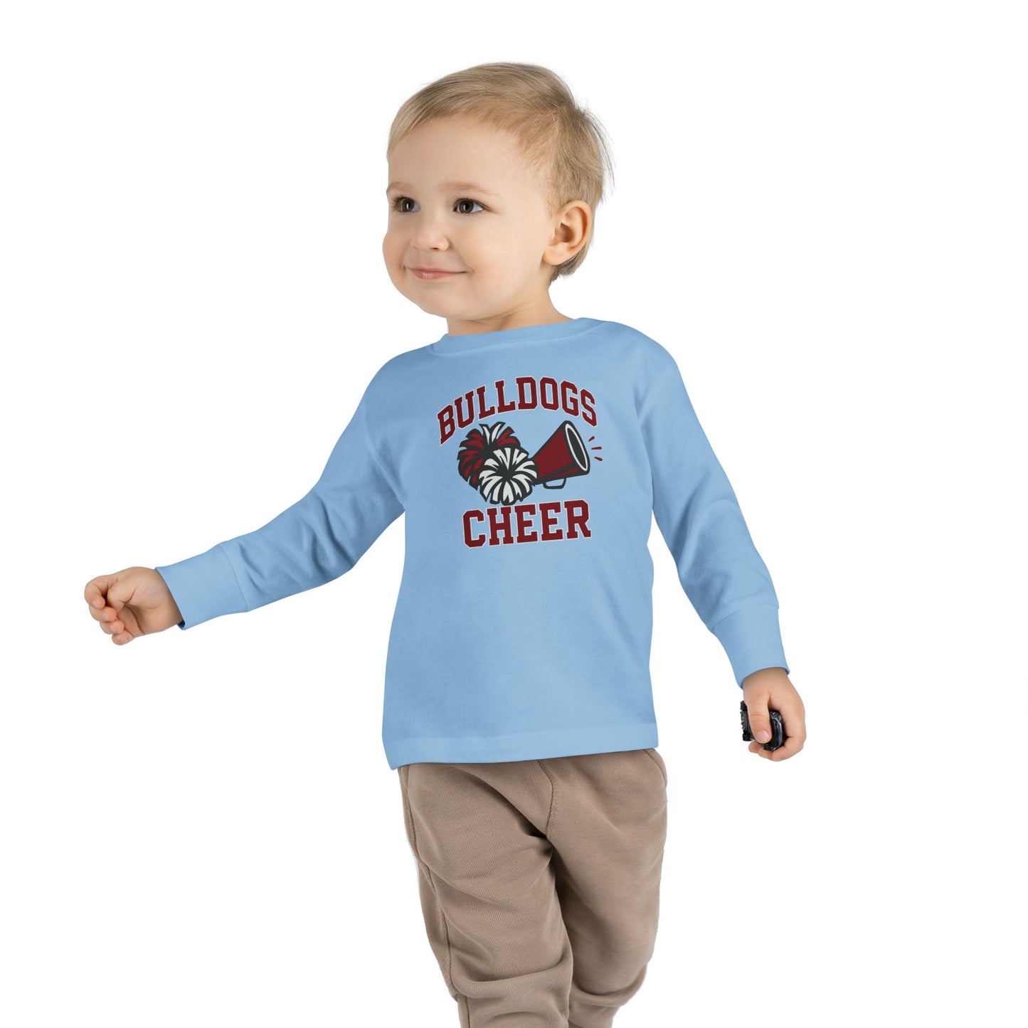 Bulldogs Cheer Toddler Long Sleeve Tee