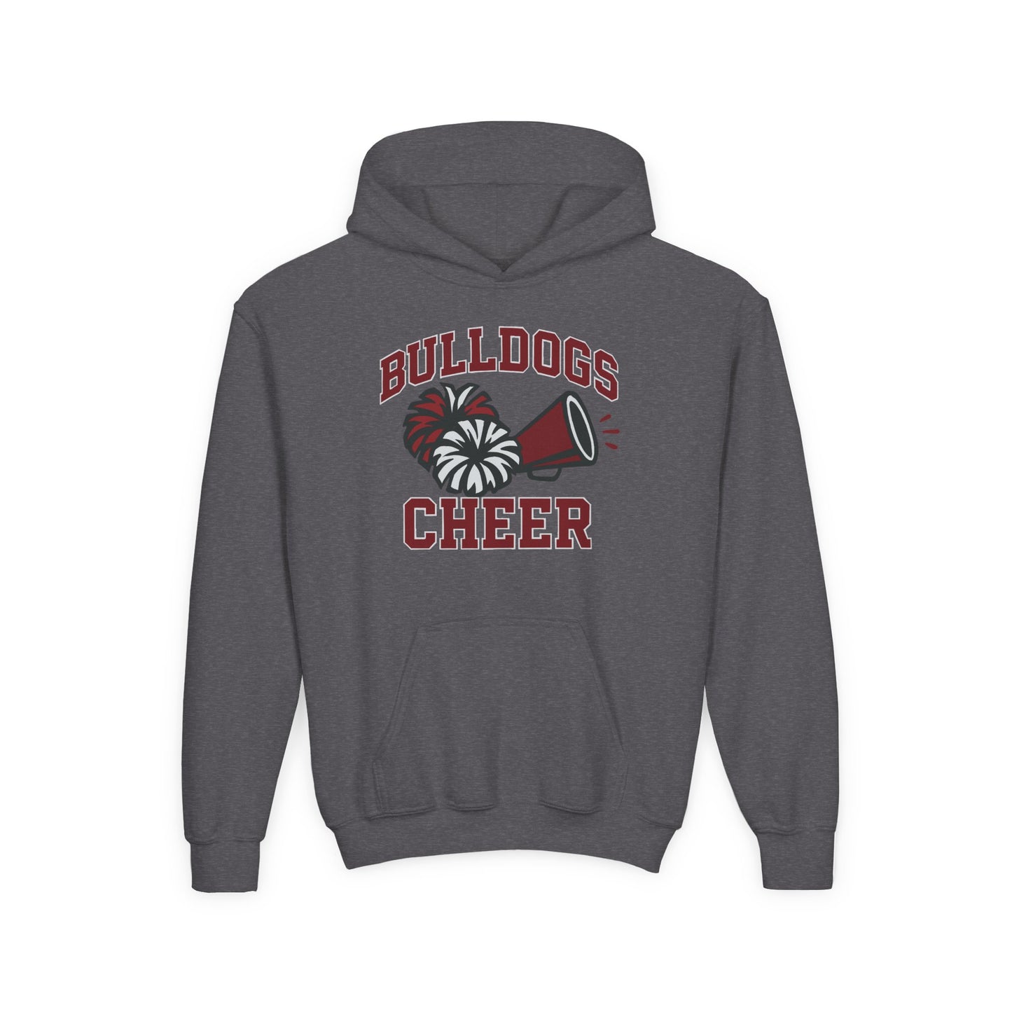 Bulldogs Cheer Youth Heavy Blend Hooded Sweatshirt
