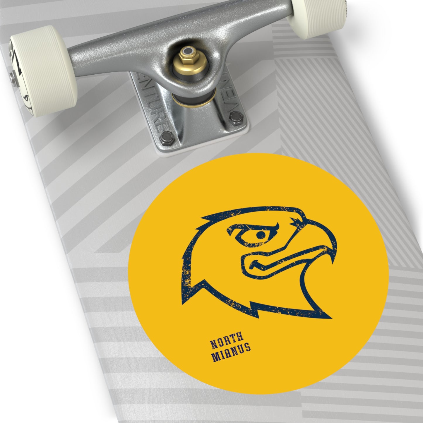 North Mianus Hawks Circle Sticker