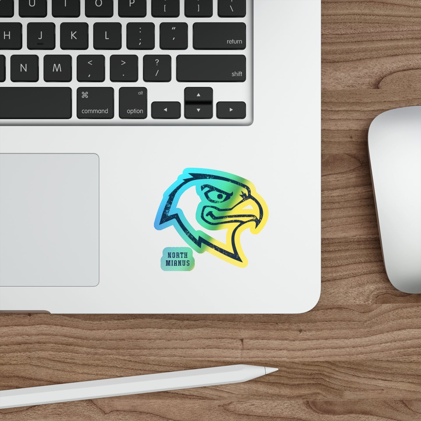North Mianus Hawk Holographic Die-cut Stickers
