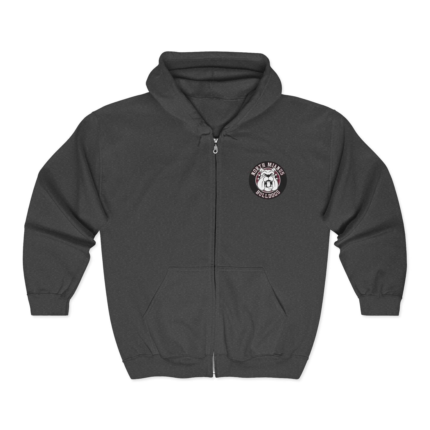 North Mianus Bulldogs Adult Unisex Heavy Blend™ Full Zip Hooded Sweatshirt