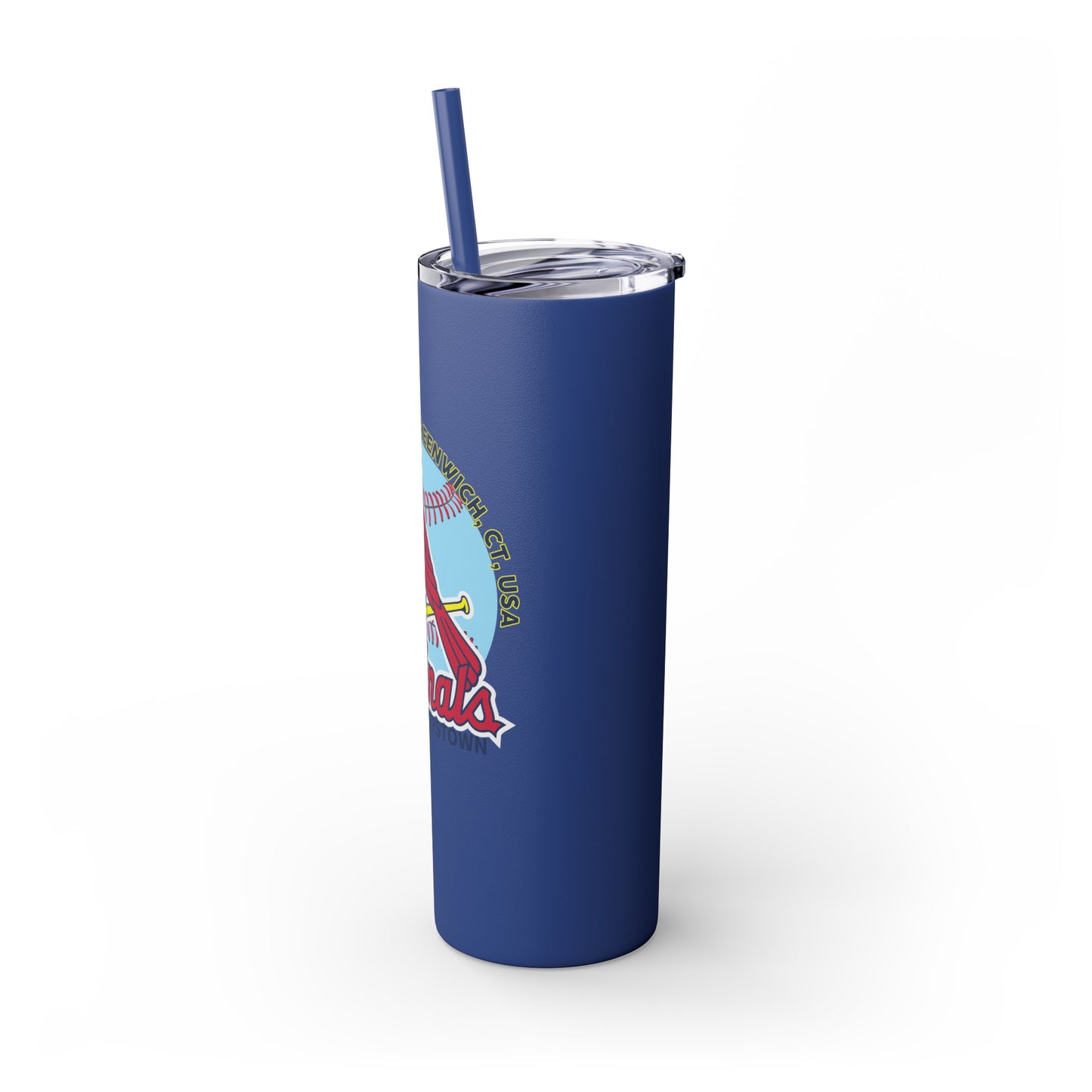 Cardinals Skinny Tumbler with Straw, 20oz