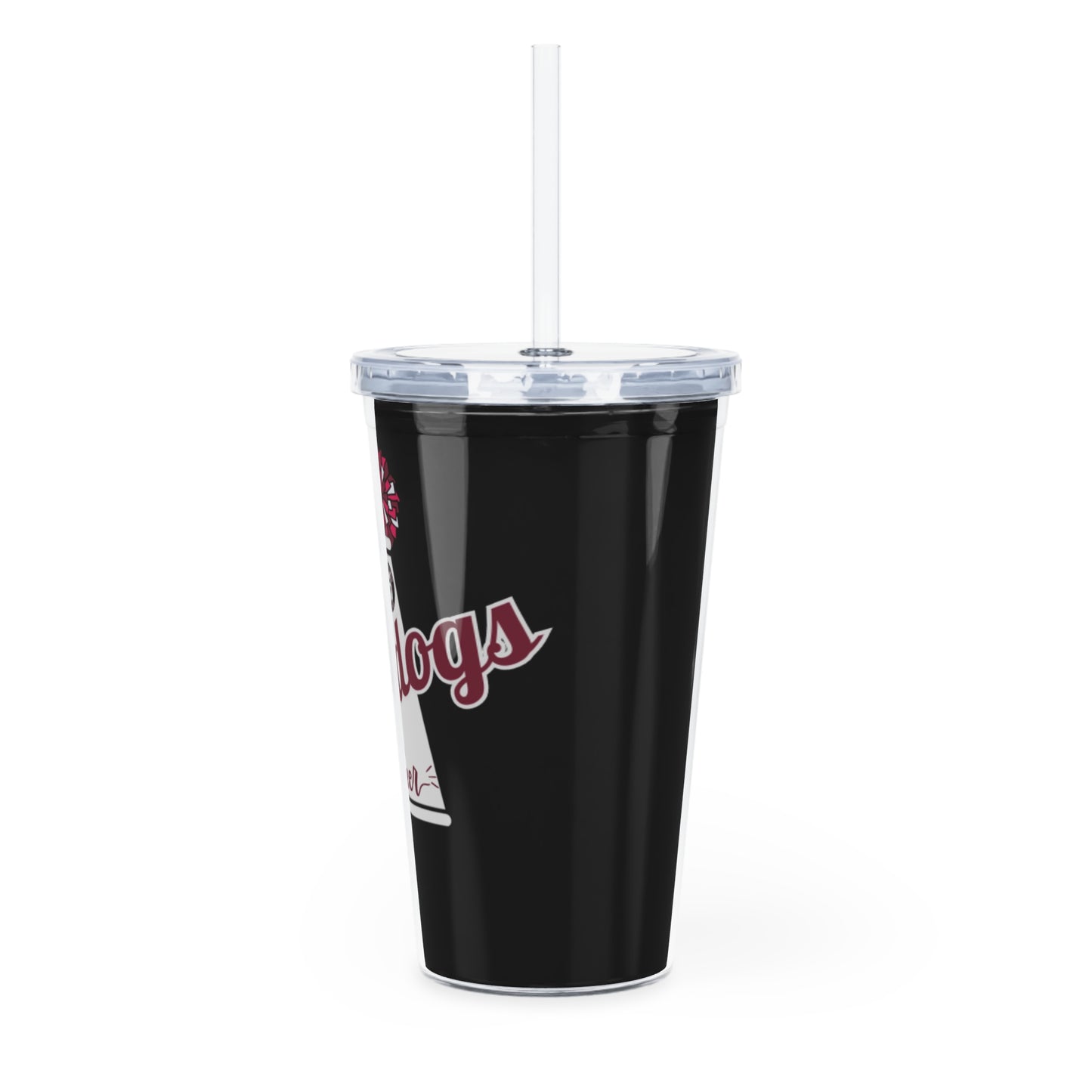 Bulldogs Cheer Plastic Tumbler with Straw