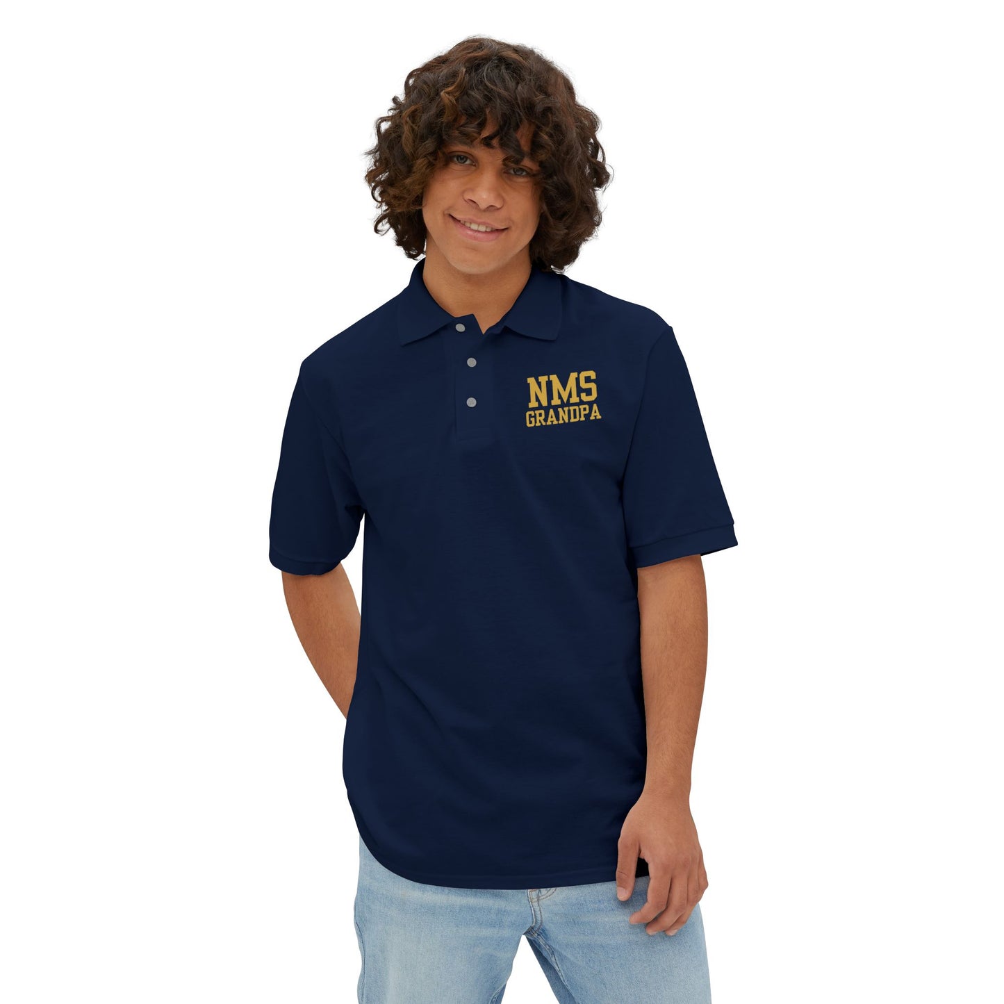 NMS North Mianus Grandpa Men's Piqué Polo