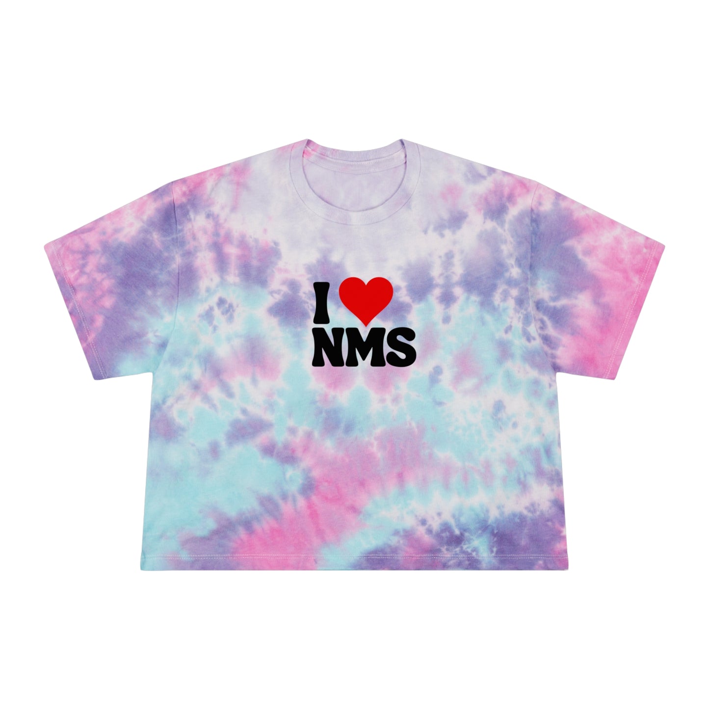 North Mianus I love NMS Women's Tie-Dye Crop Tee