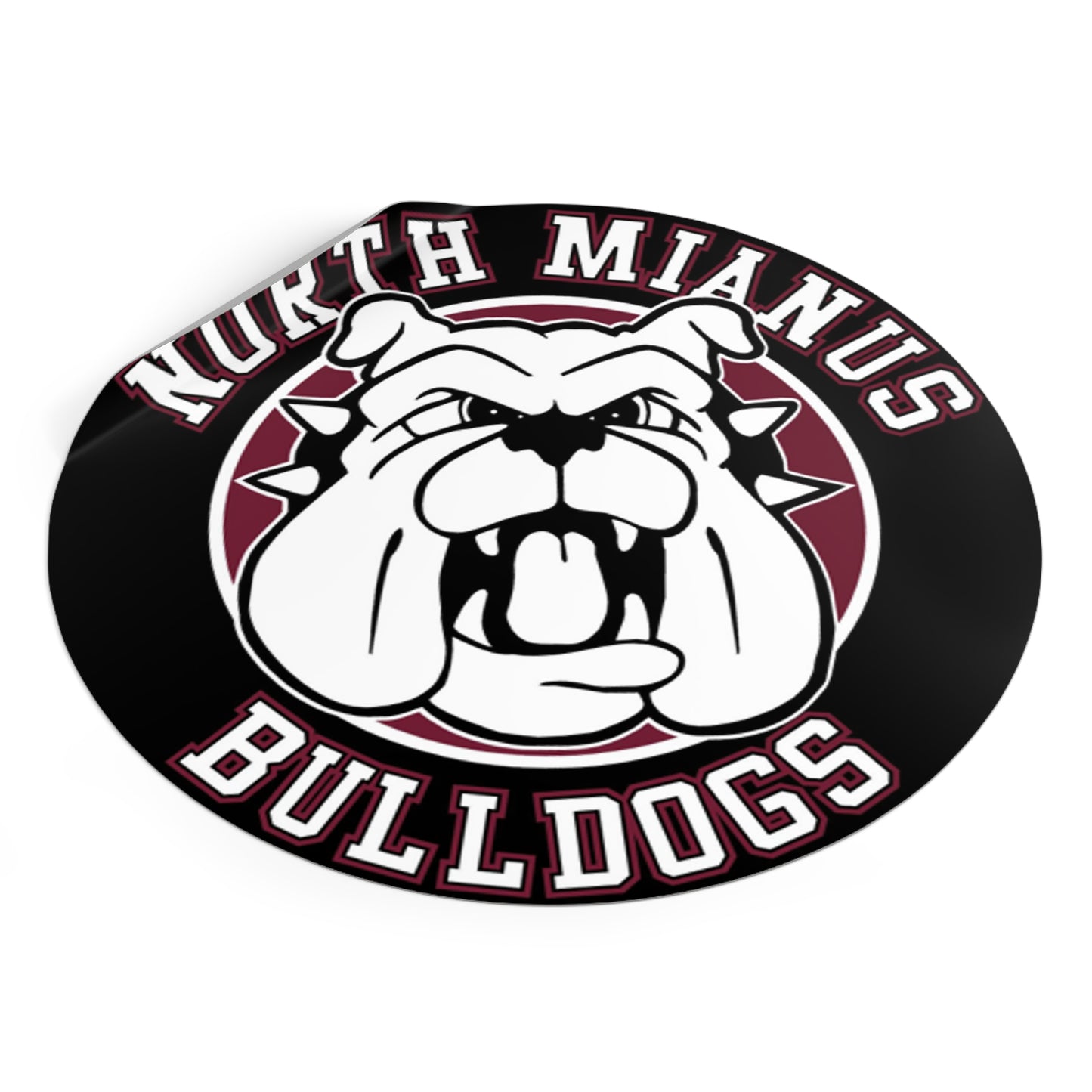 Bulldogs Circle Sticker Various Sizes