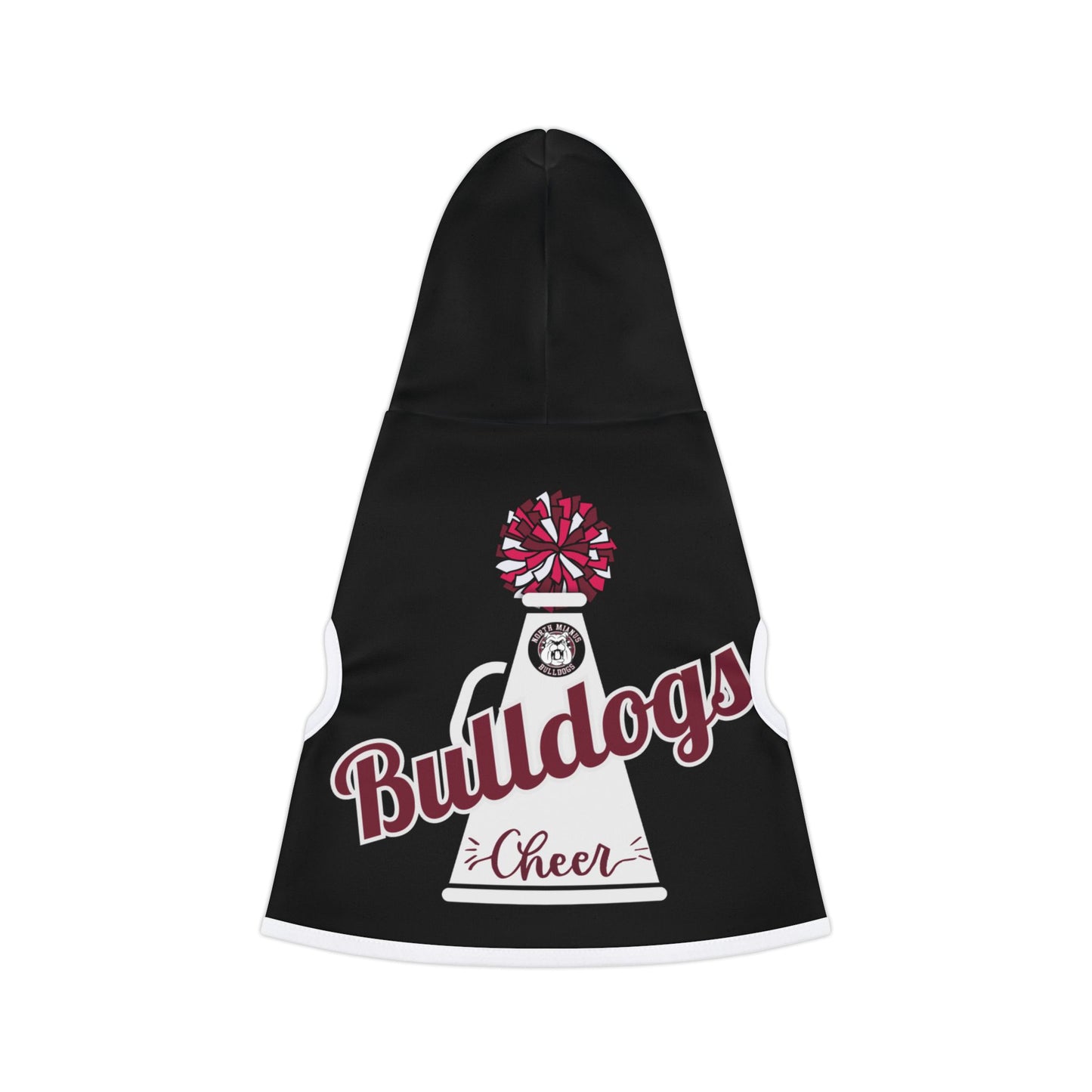 NMS Bulldogs Cheer Pet Hoodie, Customizable Pet Hoodie, Dog Hoodie, Cat Hoodie, Gift for Dog, Winter Dog Hoodie, Dog Sweatshirt