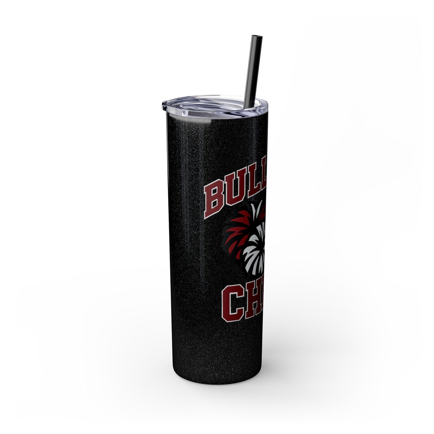 Bulldogs Cheer Skinny Tumbler with Straw, 20oz