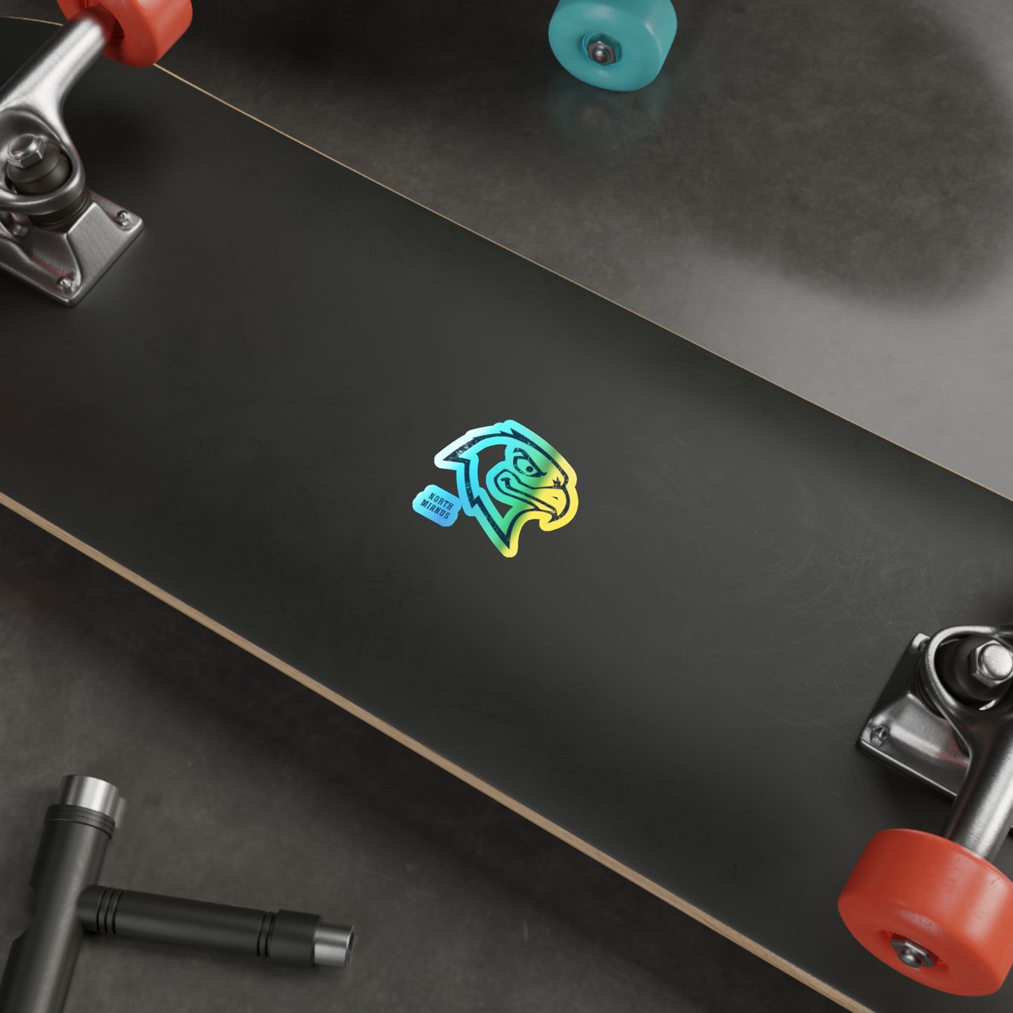 North Mianus Hawk Holographic Die-cut Stickers