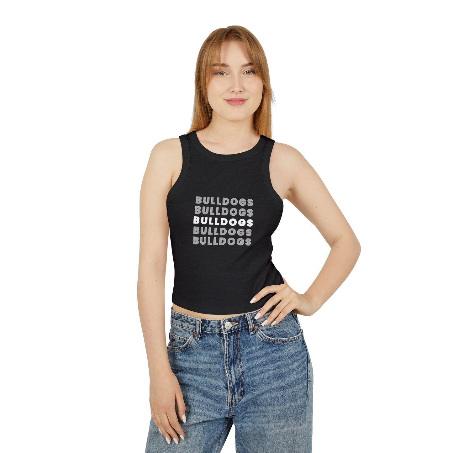 Bulldogs Women's Micro Rib Racer Tank Top