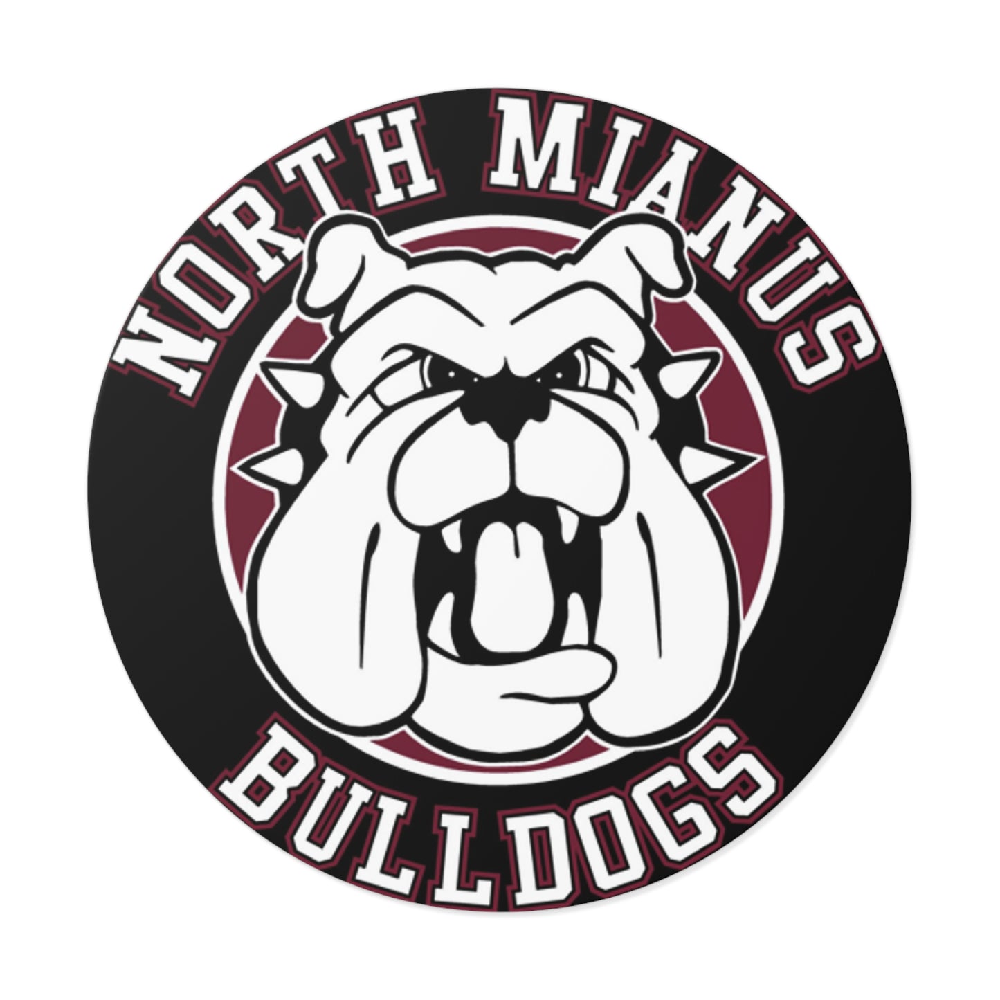 Bulldogs Circle Sticker Various Sizes
