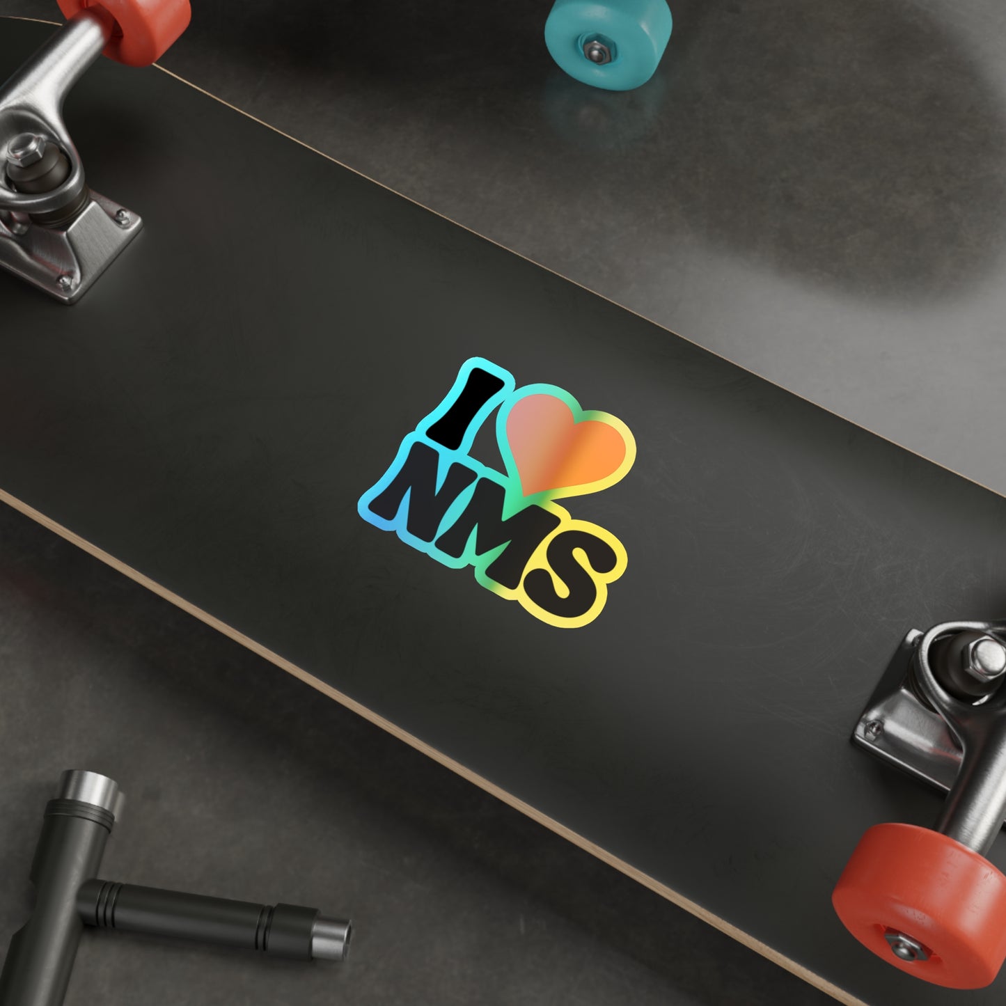 I love NMS customizable Holographic Die-cut Stickers, School Spirit Stickers, Water Bottle Stickers, Customize your own