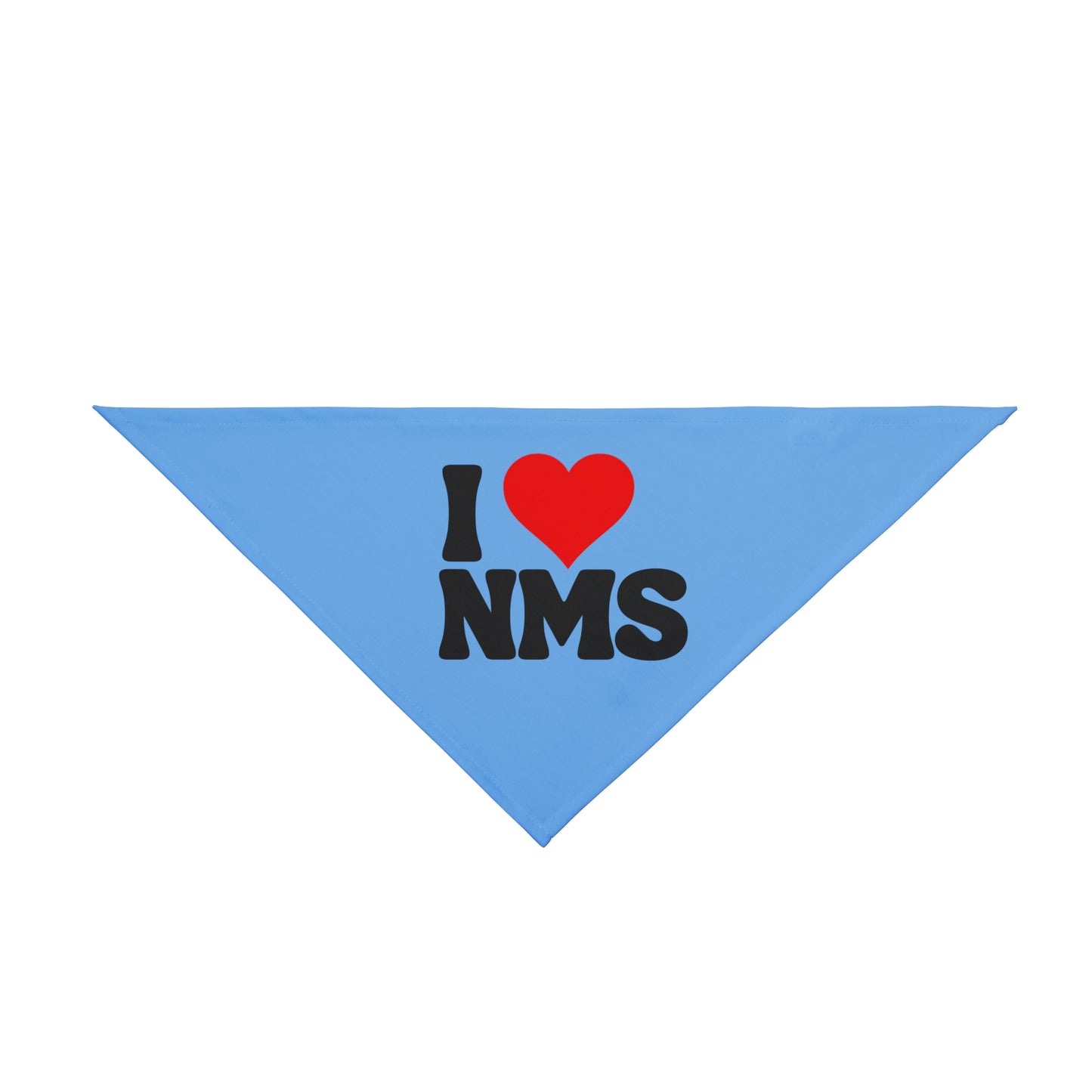 NMS I LOVE NMS Pet Bandana Blue, Dog Adopt Me Bandana, Dog customizable bandana, Dog Collar Bandana, Adopt Me Bandana