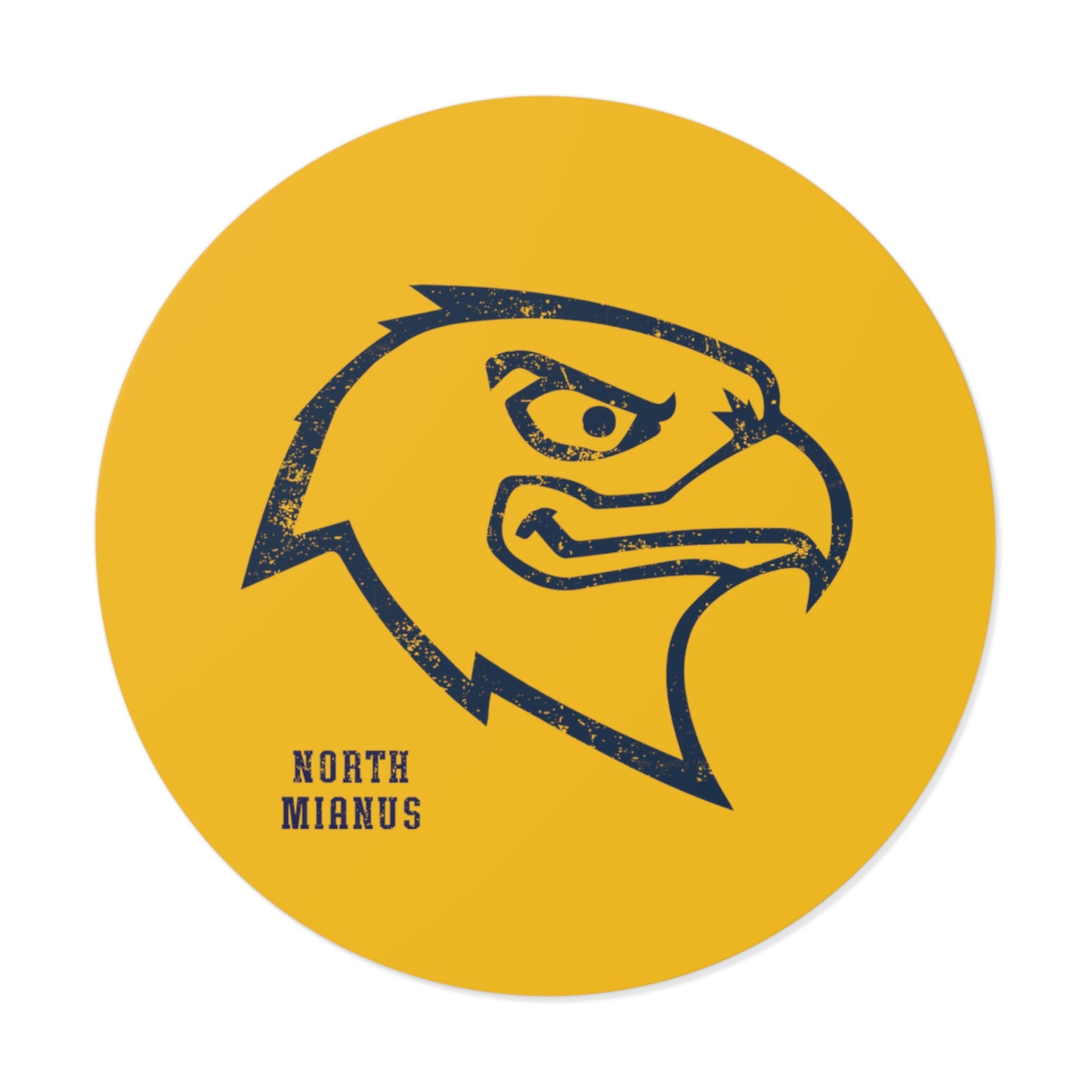 North Mianus Hawks Circle Sticker