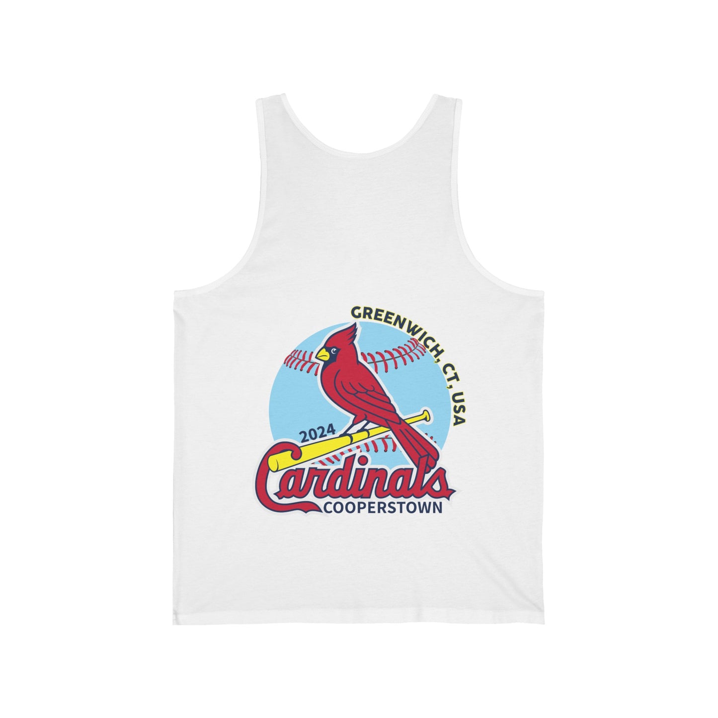 Cardinals Unisex Jersey Tank with Cardinal on front