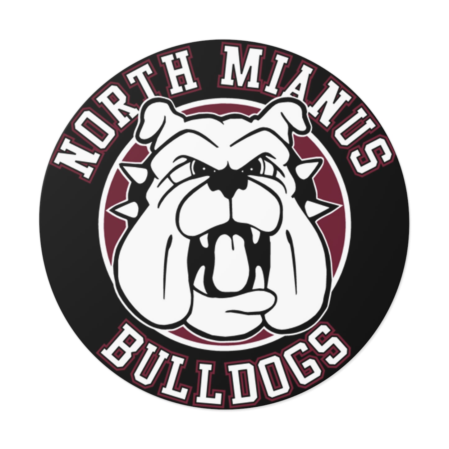 Bulldogs Circle Sticker Various Sizes
