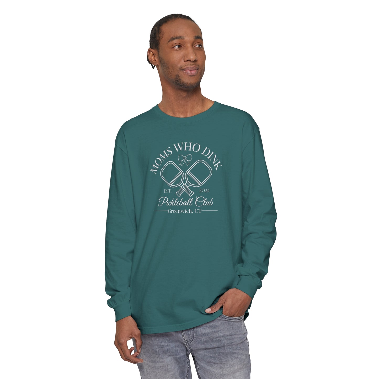 Pickleball Unisex Garment-dyed Long Sleeve T-Shirt