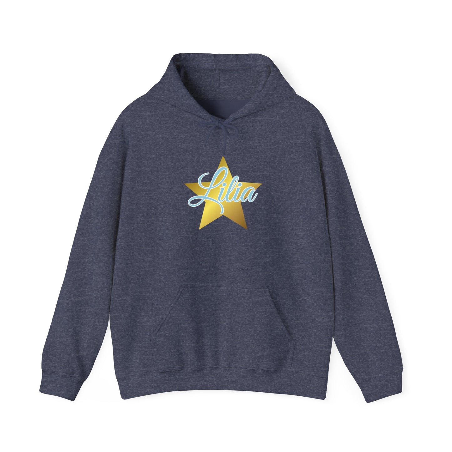 Golden Star Personalized Hoodie, Unisex Pullover Sweatshirt, Custom Gift for Her, Cozy Wardrobe Essential, Birthday Gift