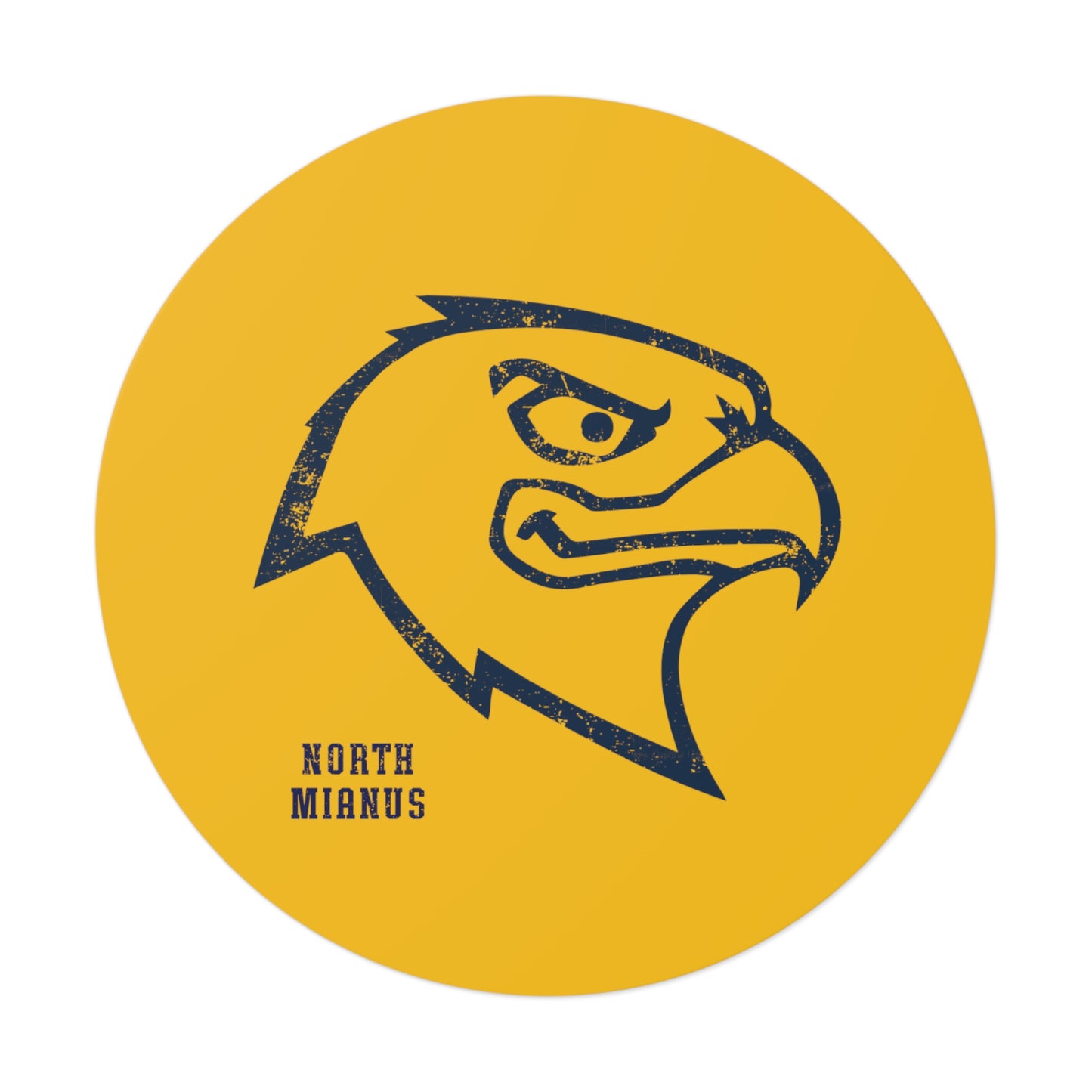 North Mianus Hawks Circle Sticker