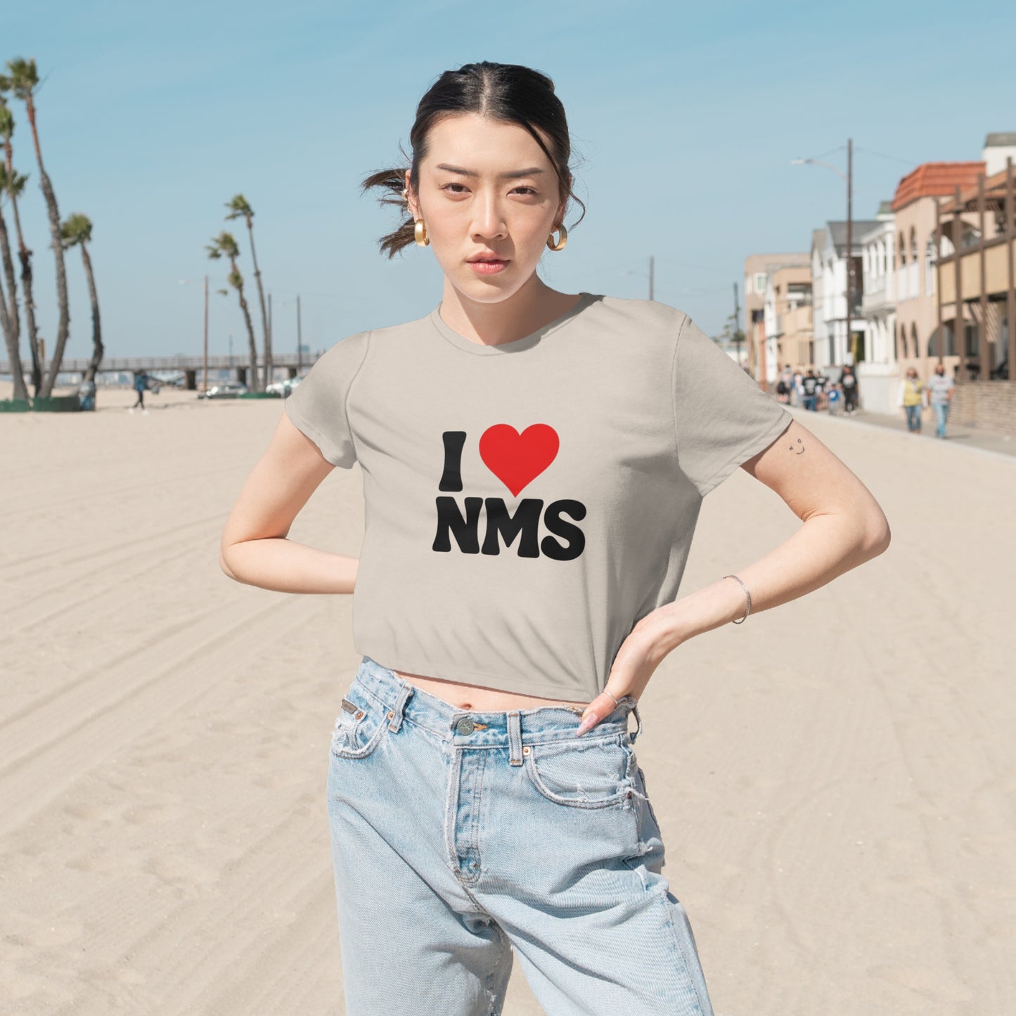NMS I LOVE NMS crop top, WOmen's Flowy TEE