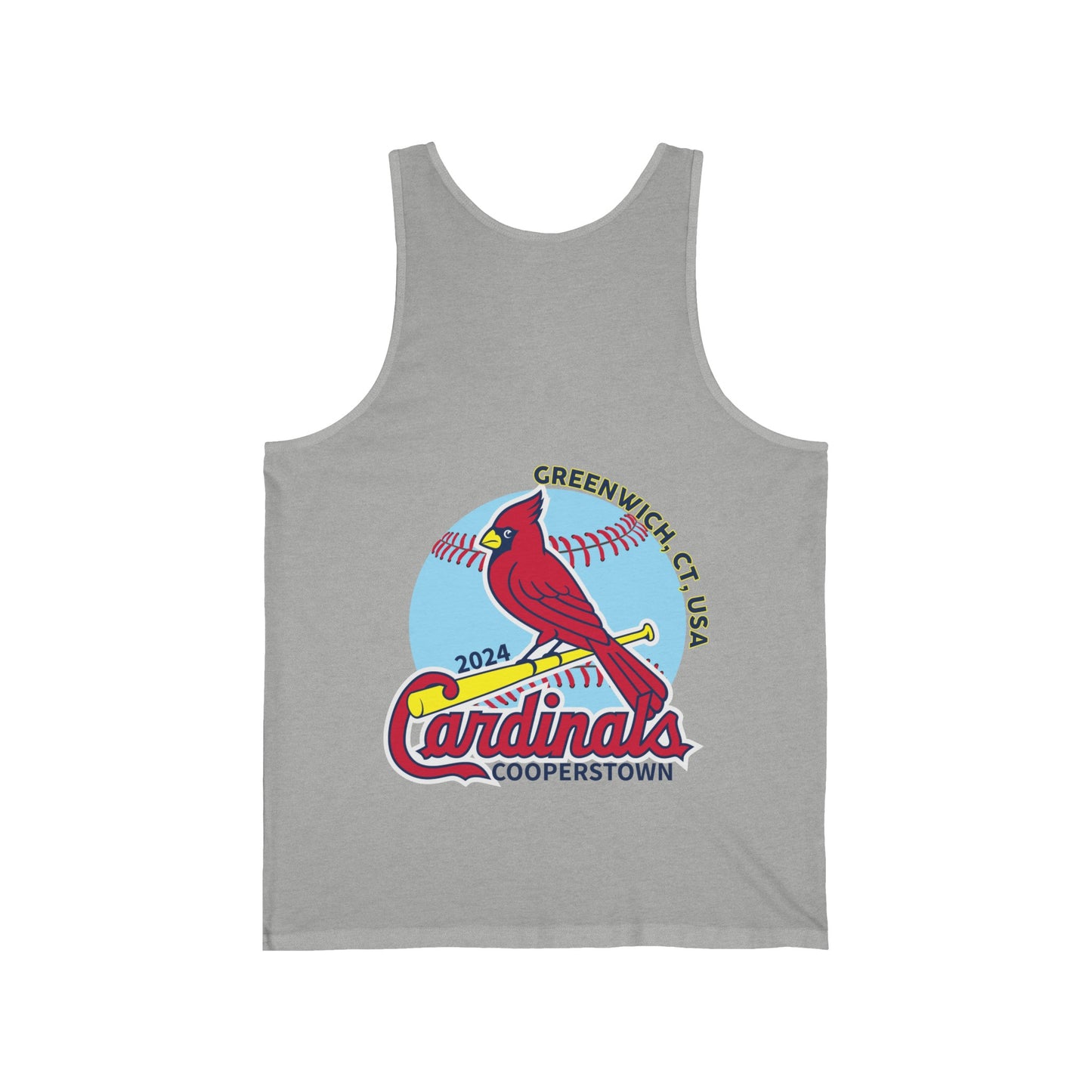 Cardinals Unisex Jersey Tank with Cardinal on front