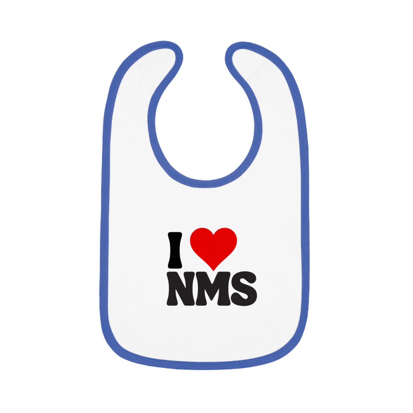 NMS I LOVE NMS Baby Contrast Trim Jersey Bib
