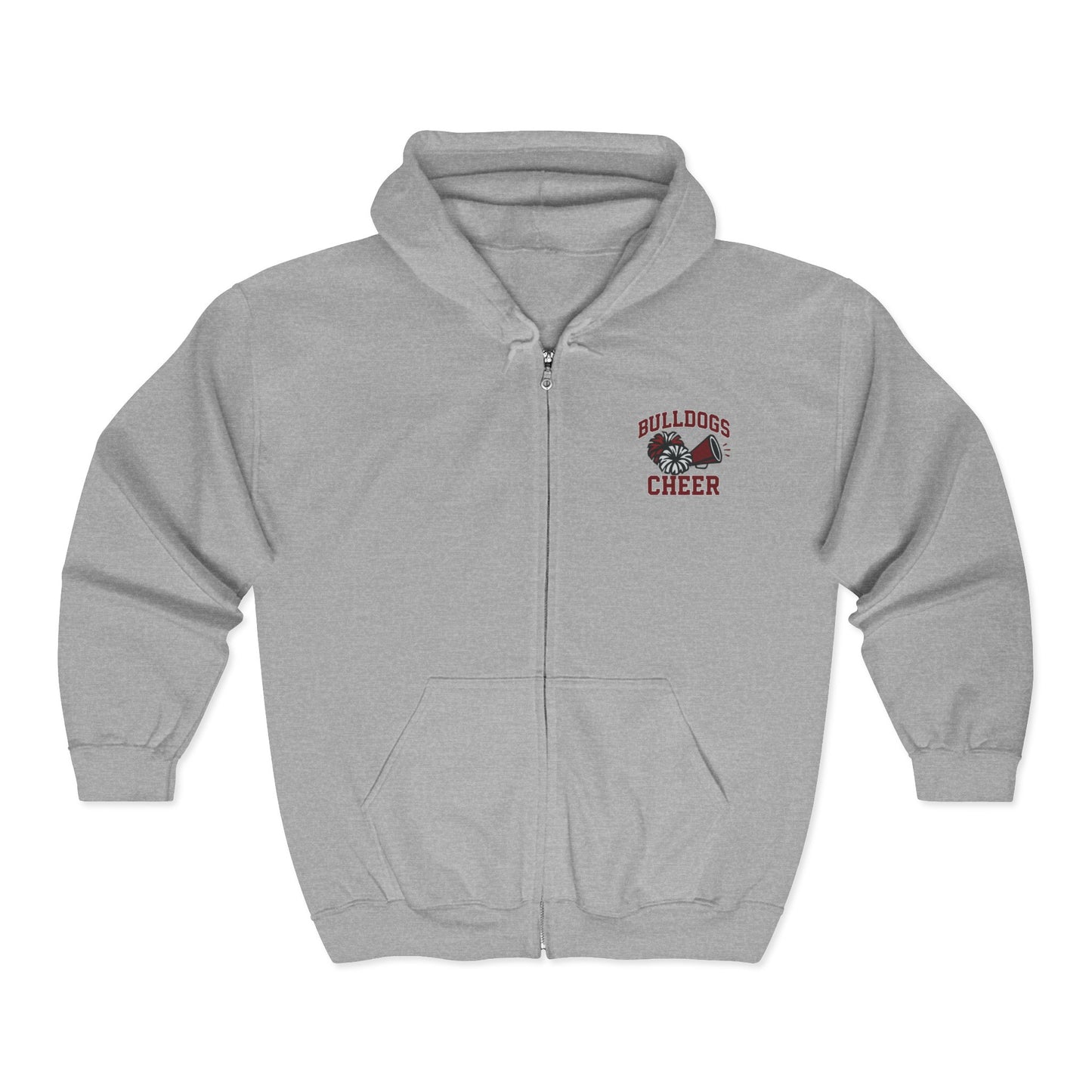 Bulldogs Cheer Adult Unisex Heavy Blend™ Full Zip Hooded Sweatshirt