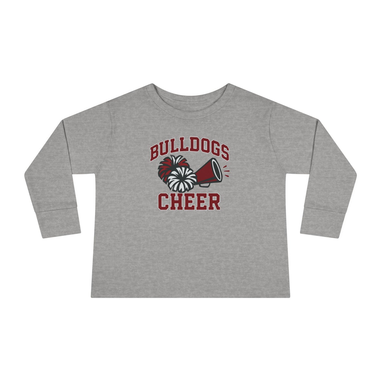 Bulldogs Cheer Toddler Long Sleeve Tee