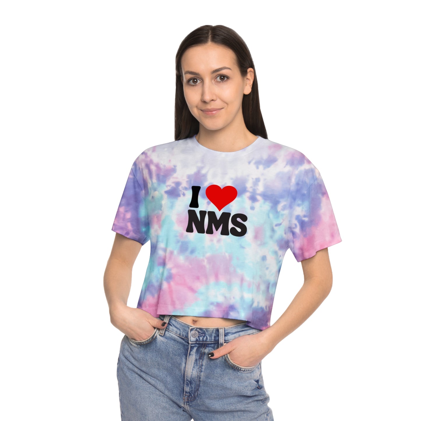 NMS I LOVE NMS Women's Tie-Dye Crop Tee