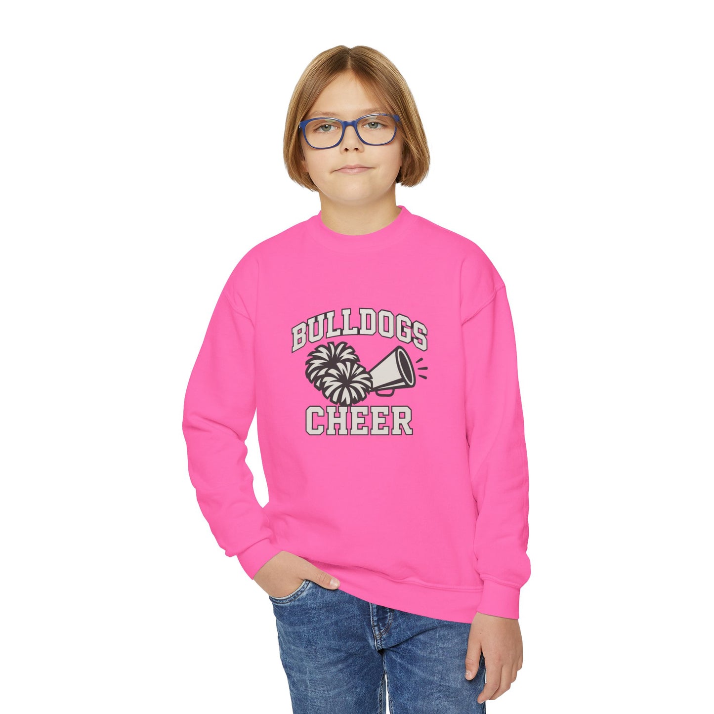Bulldogs Cheer Youth Crewneck Sweatshirt