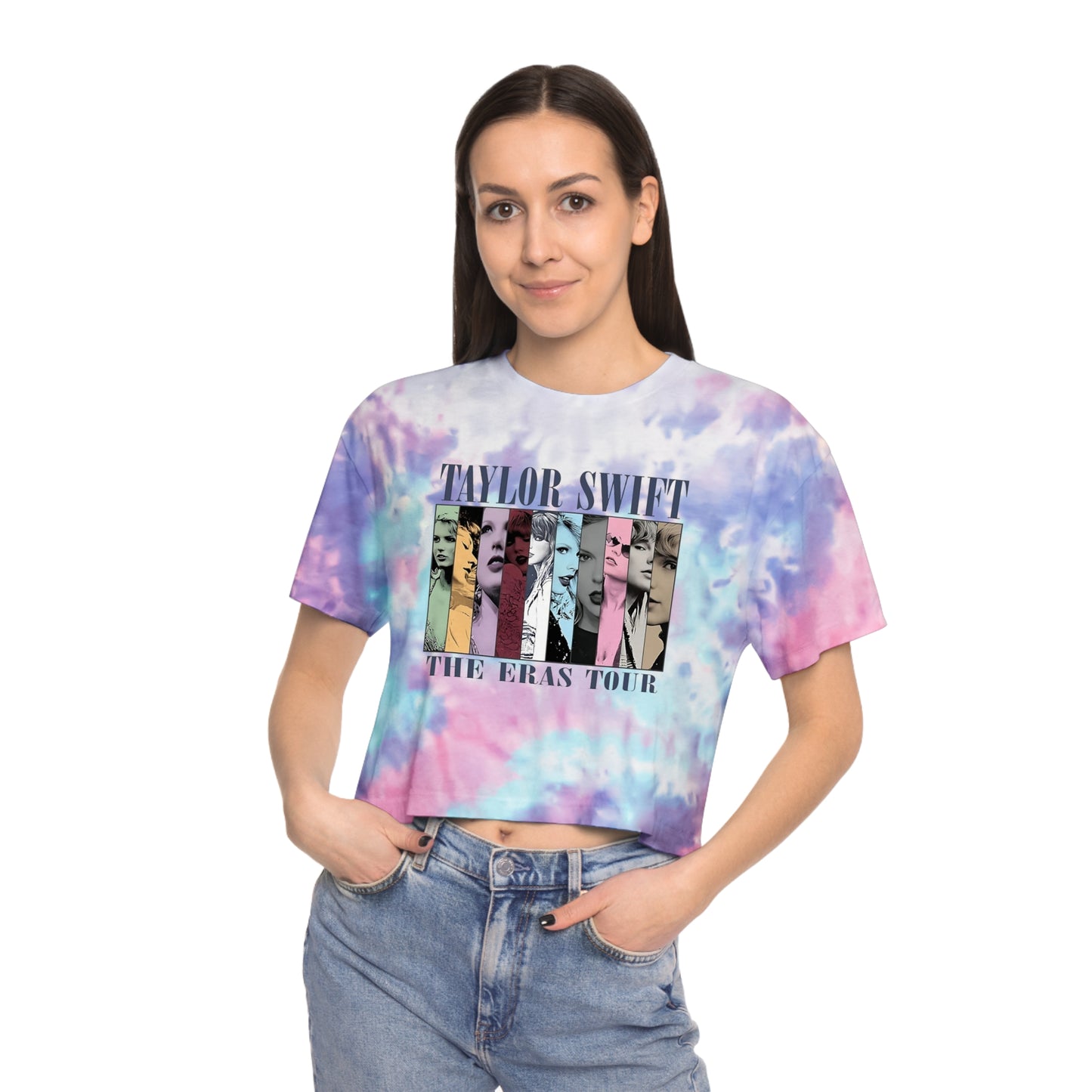 Taylor Swift Era's Tour Teen Women's Tie-Dye Crop Tee