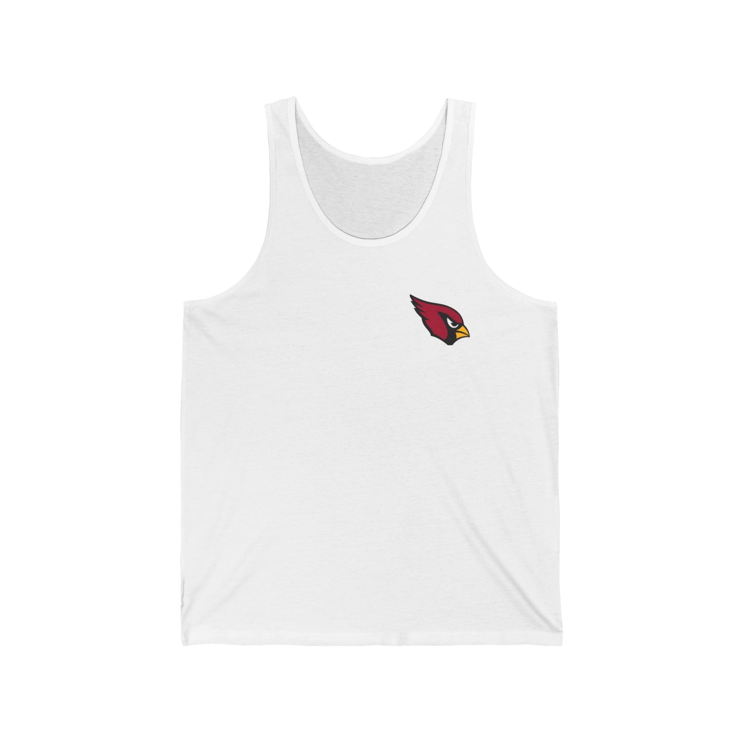Cardinals Unisex Jersey Tank with Cardinal on front