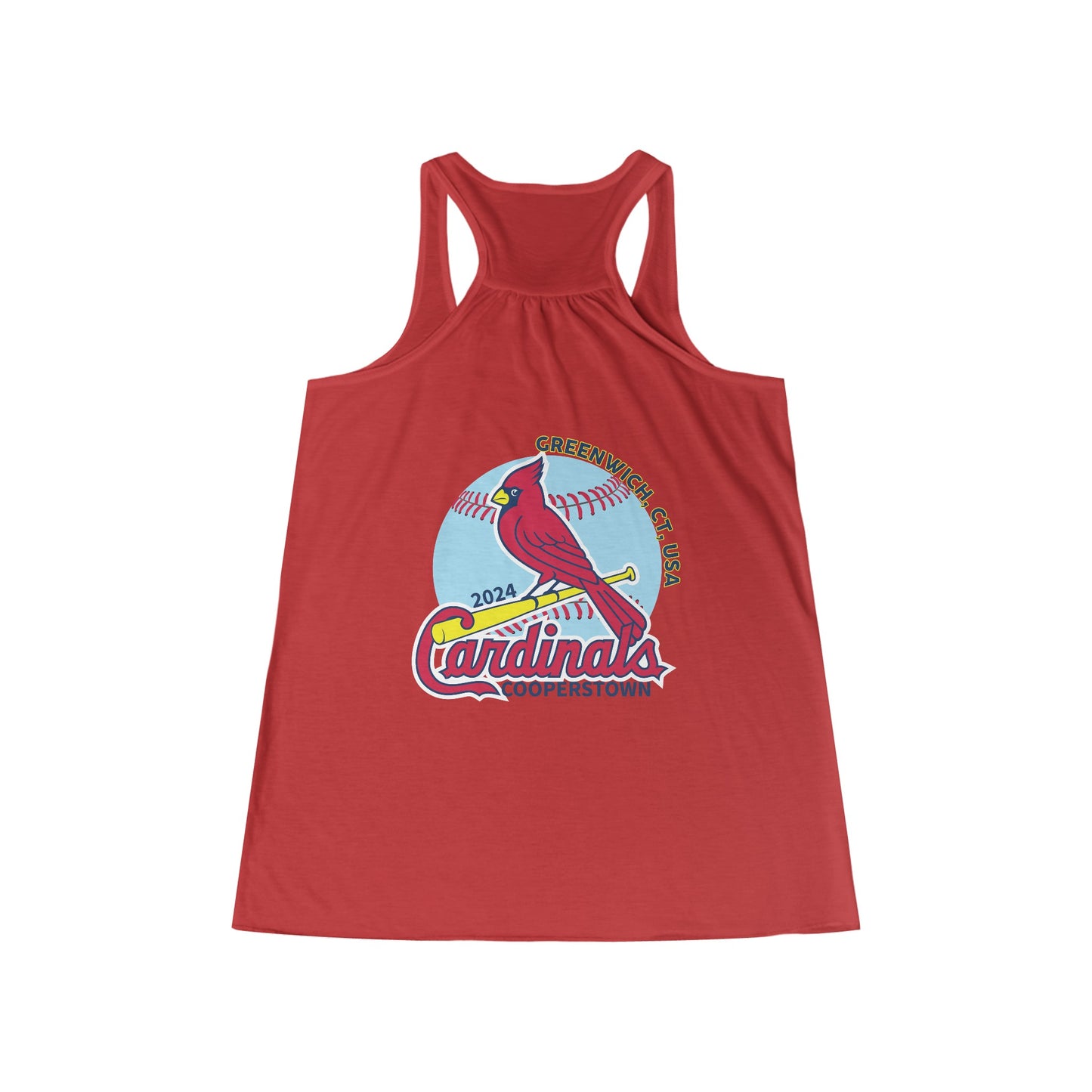 Cardinals Women's Bella and Canvas Flowy Racerback Tank