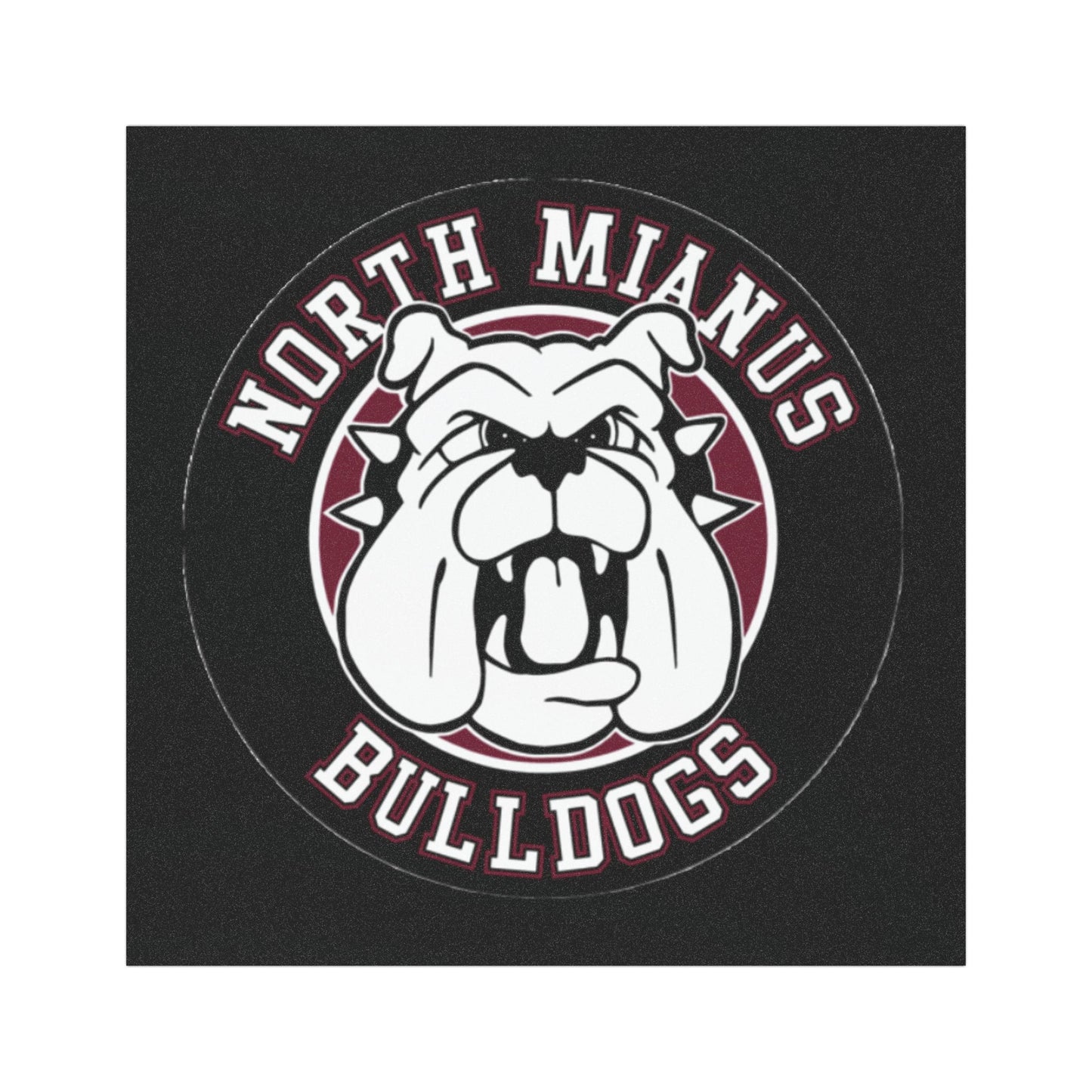 North Mianus Bulldogs Car Magnet - Personalized Auto Decor, Sports Team Fan Gear, Vehicle Accessories, Car Stickers