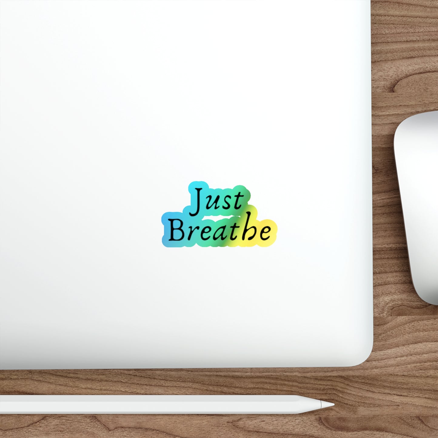 Just Breath, Yoga Meditation Stickers, Pearl Jam Holographic Die-cut Stickers