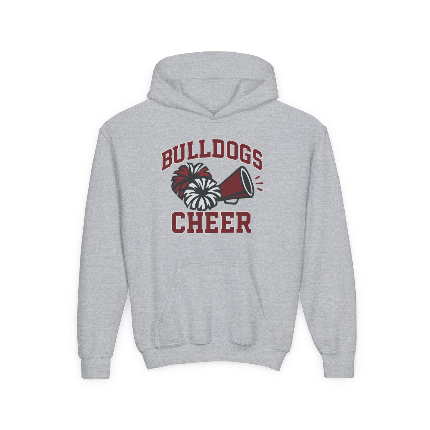 Bulldogs Cheer Youth Heavy Blend Hooded Sweatshirt