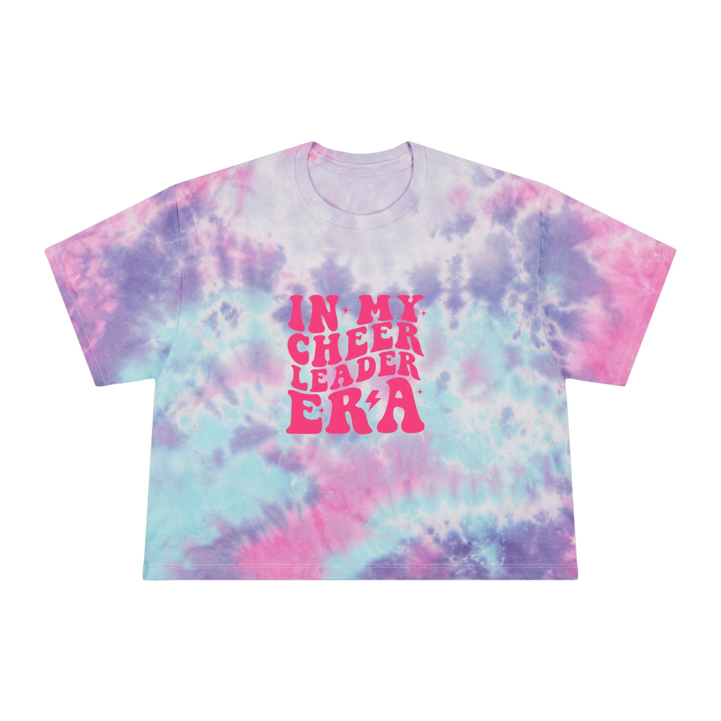 In My Cheer Era Cheerleader Women's Tie-Dye Crop Tee
