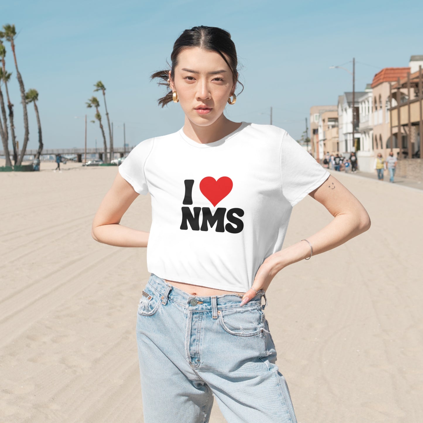 NMS I LOVE NMS crop top, WOmen's Flowy TEE