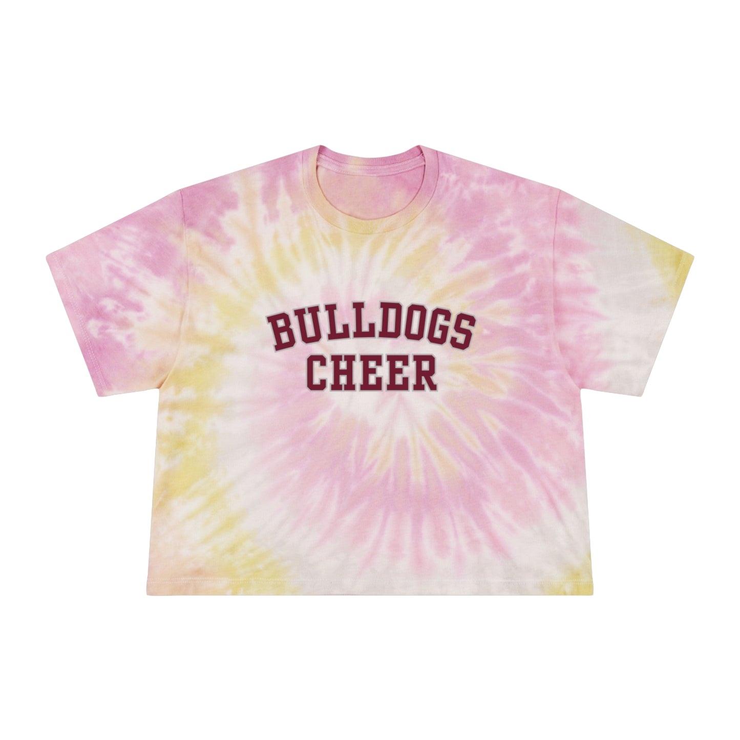 Bulldogs Cheer Women's Tie-Dye Crop Tee
