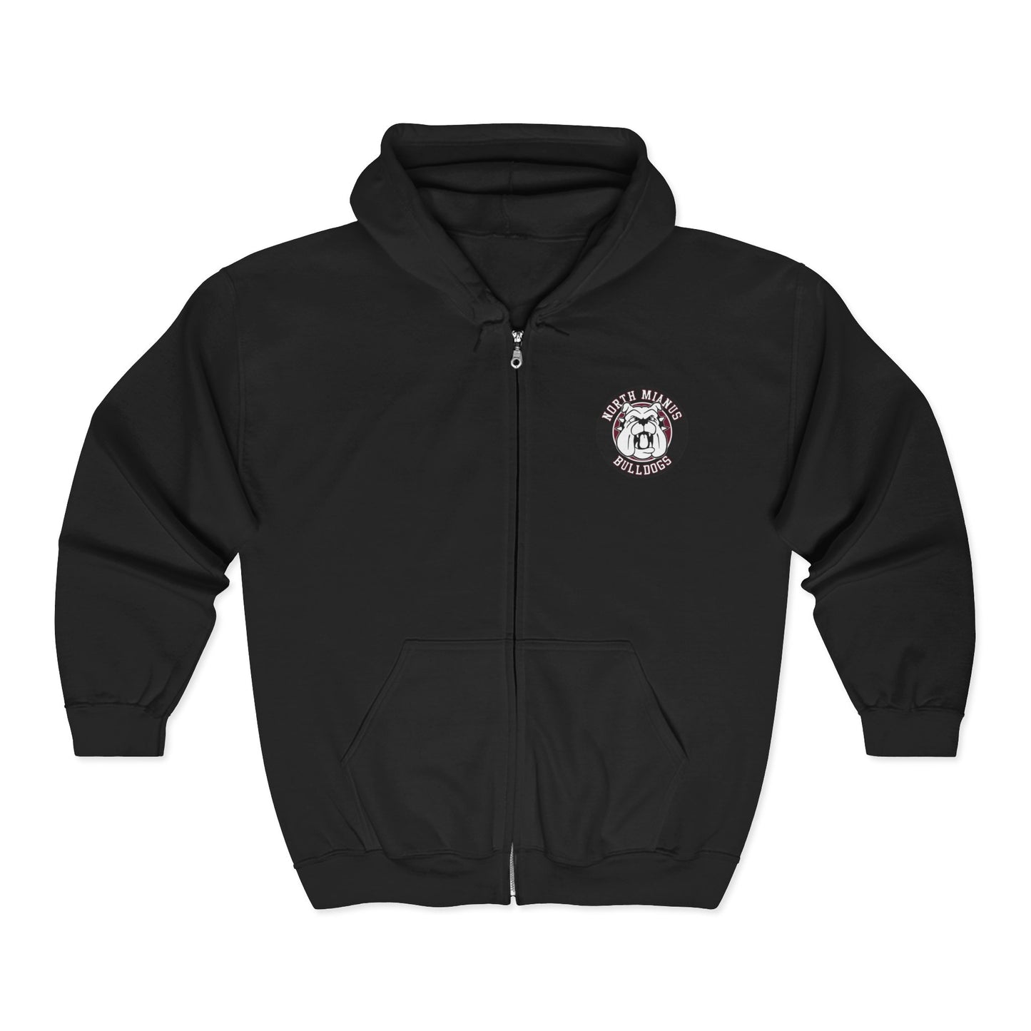 North Mianus Bulldogs Adult Unisex Heavy Blend™ Full Zip Hooded Sweatshirt