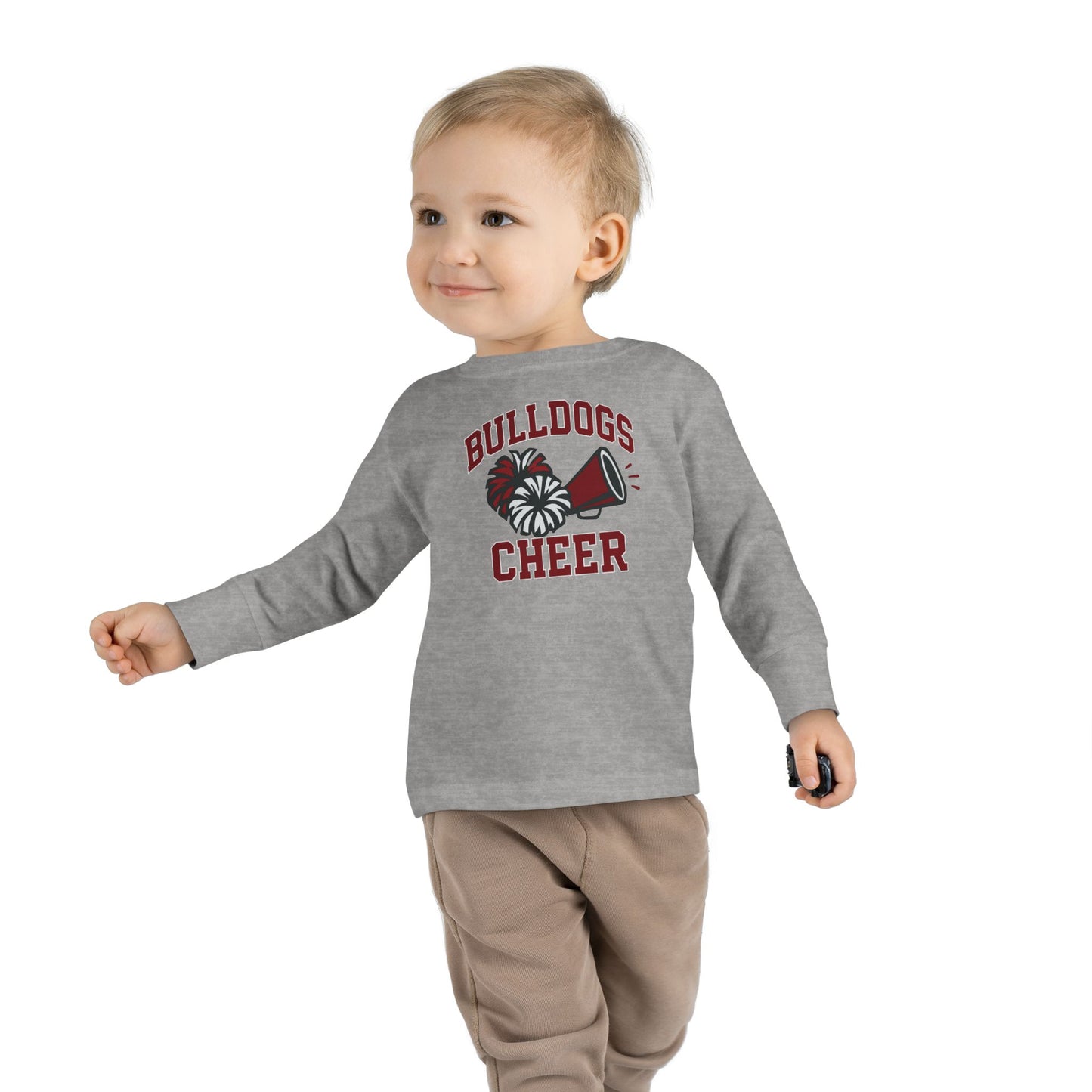 Bulldogs Cheer Toddler Long Sleeve Tee